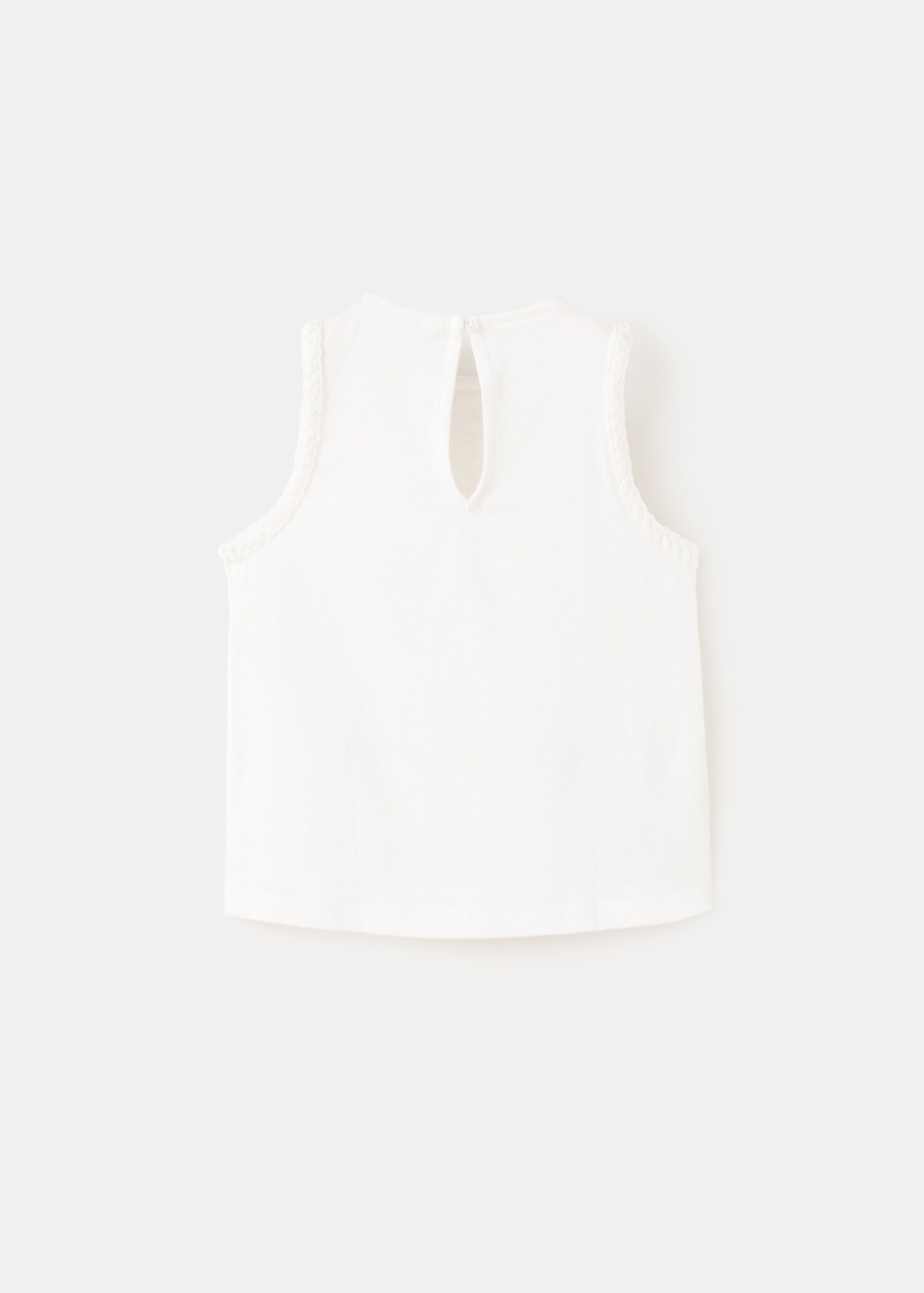 Camiseta algodón detalles trenzados - Revers de l'article