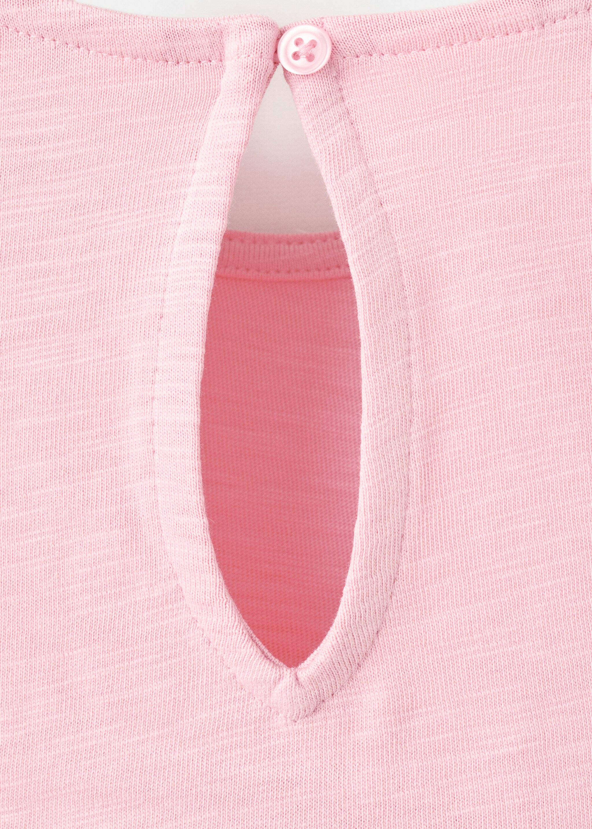 Camiseta algodón detalles trenzados - Detalle del artículo 0, Rosa. Ref: 27007934-00.