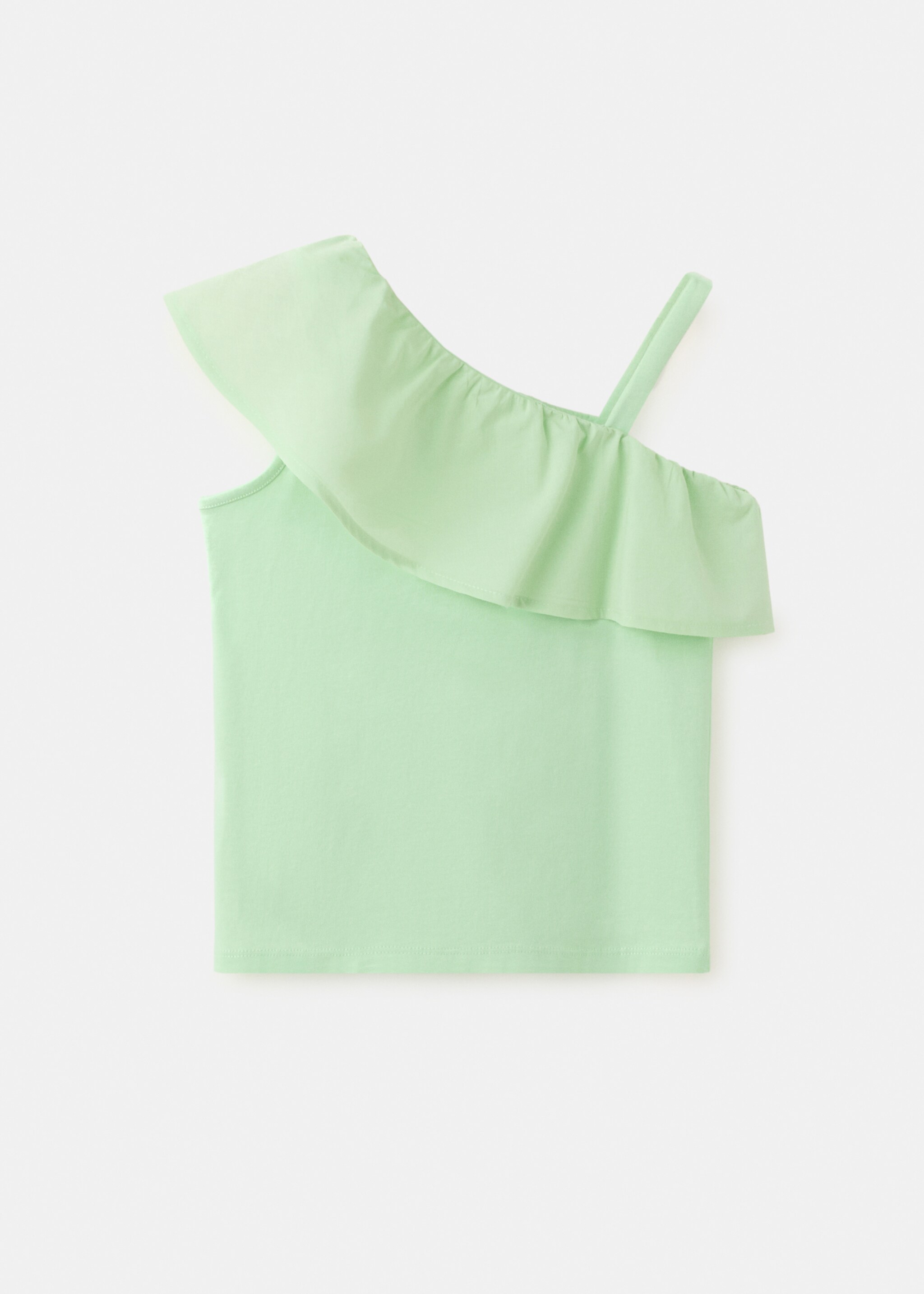 Off-the-shoulder ruffled top - Article without model, Lime. Ref: 27007938-00.