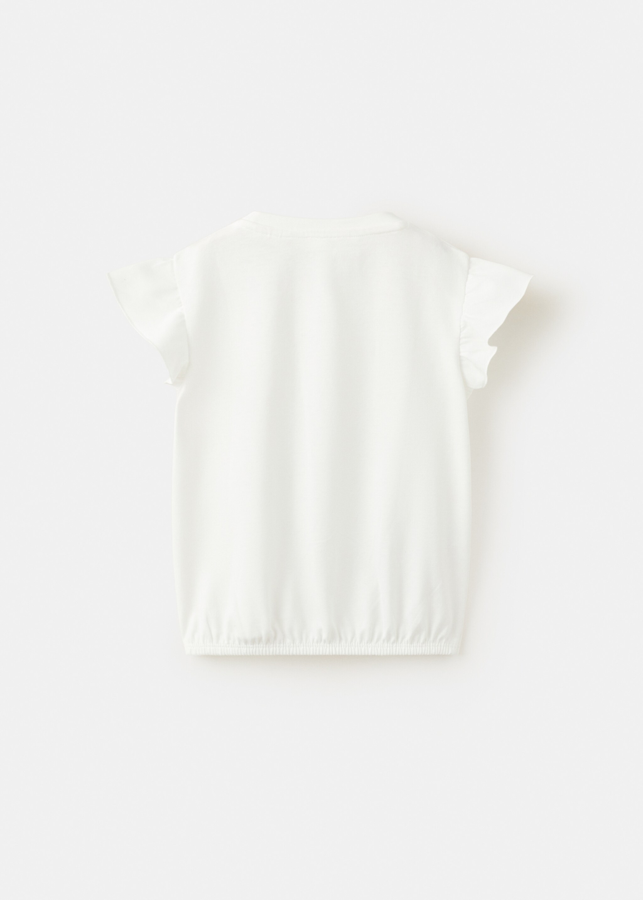 Ruffled printed t-shirt - Reverse of the article, Off White. Ref: 27007939-00.