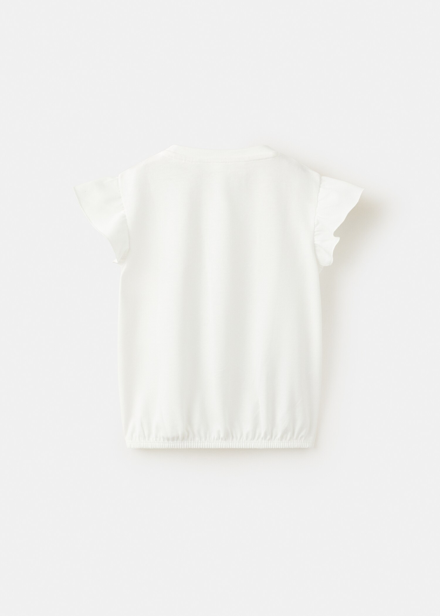 Ruffled printed t-shirt - Reverse of the article