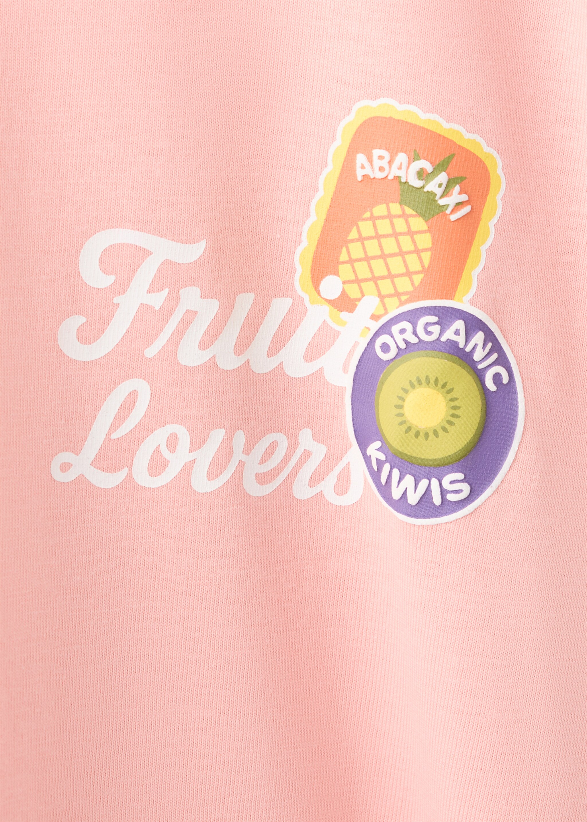 Fruit print t-shirt - Details of the article 8, Pastel Orange. Ref: 27007940-00.