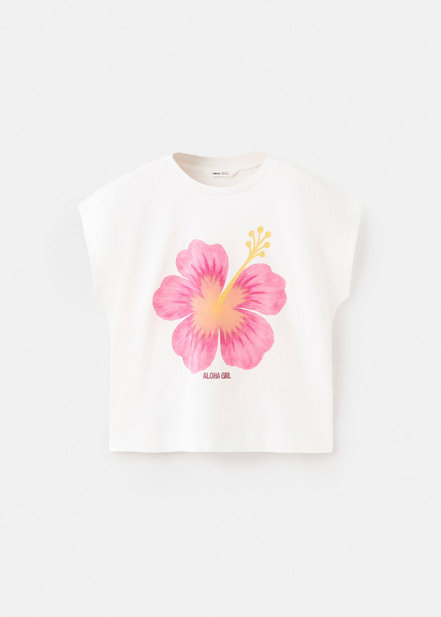 Floral-print cotton t-shirt - Article without model