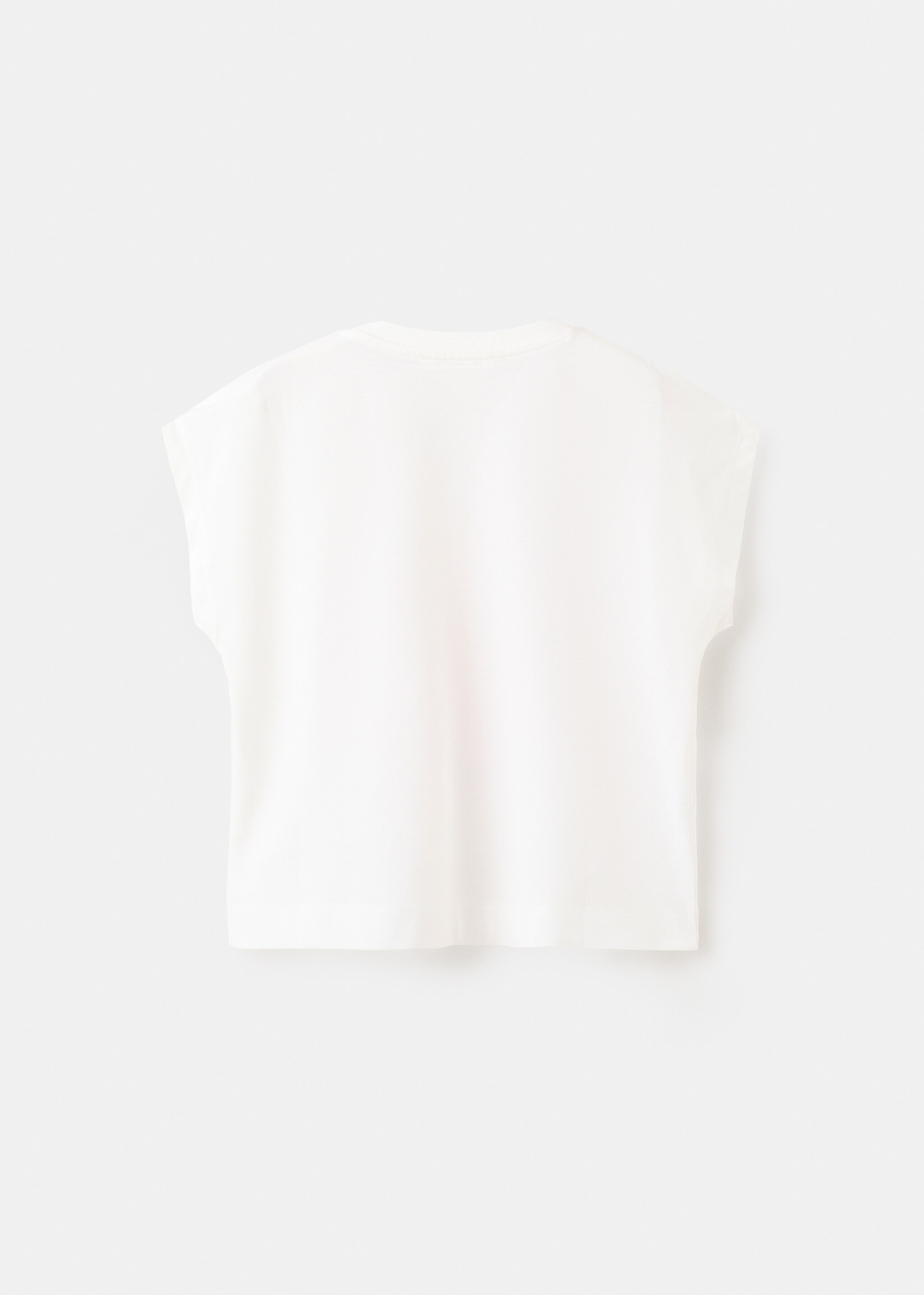 Floral-print cotton t-shirt - Reverse of the article, Off White. Ref: 27007945-00.