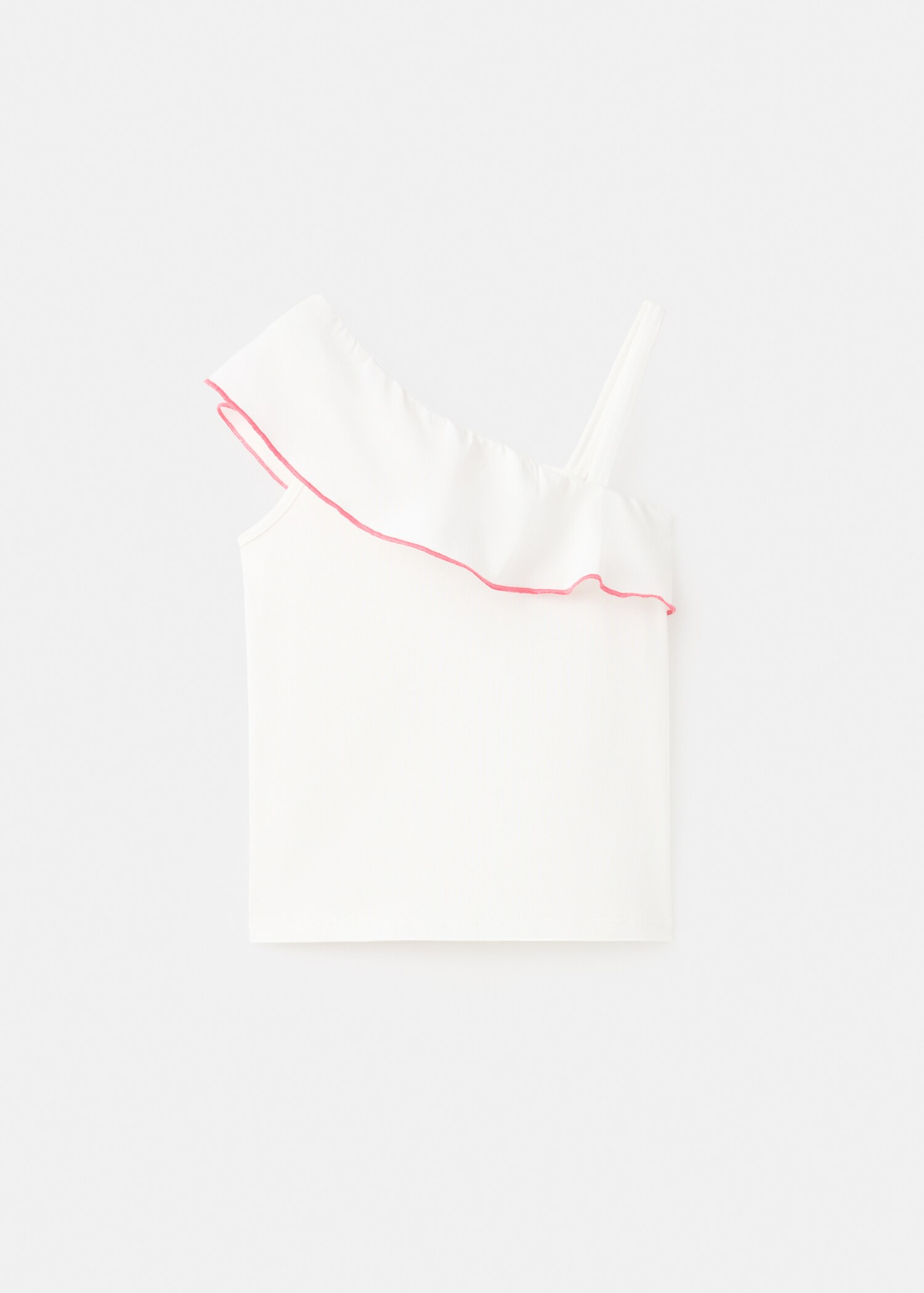 Contrast ruffle T-shirt - Article without model