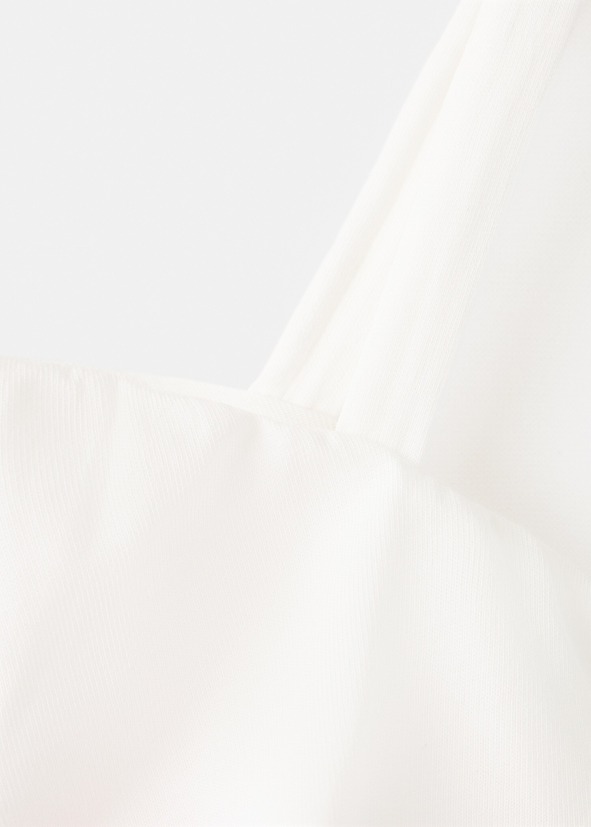 Contrast ruffle T-shirt - Details of the article 0, Off White. Ref: 27007951-00.