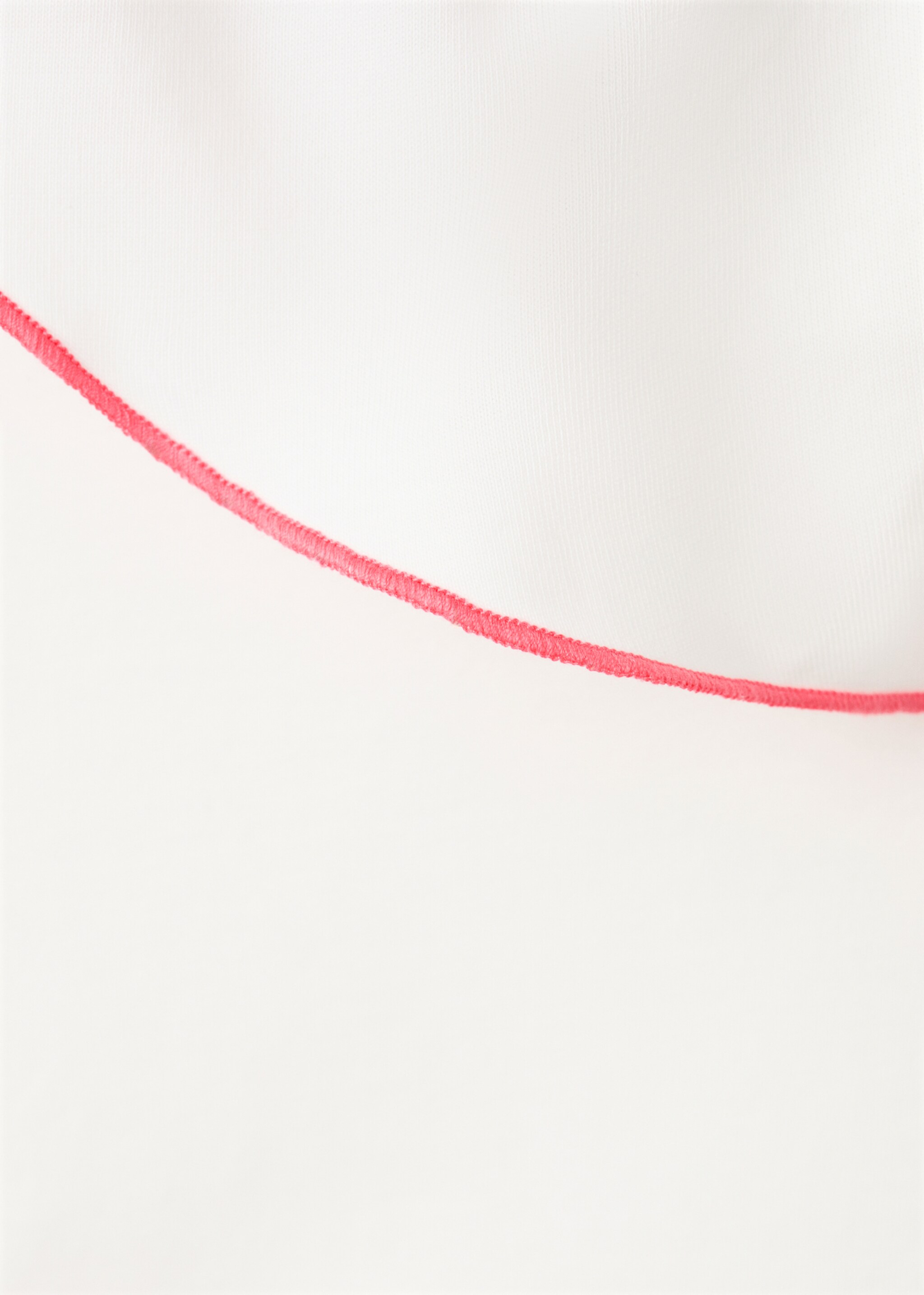 Contrast ruffle T-shirt - Details of the article 8, Off White. Ref: 27007951-00.