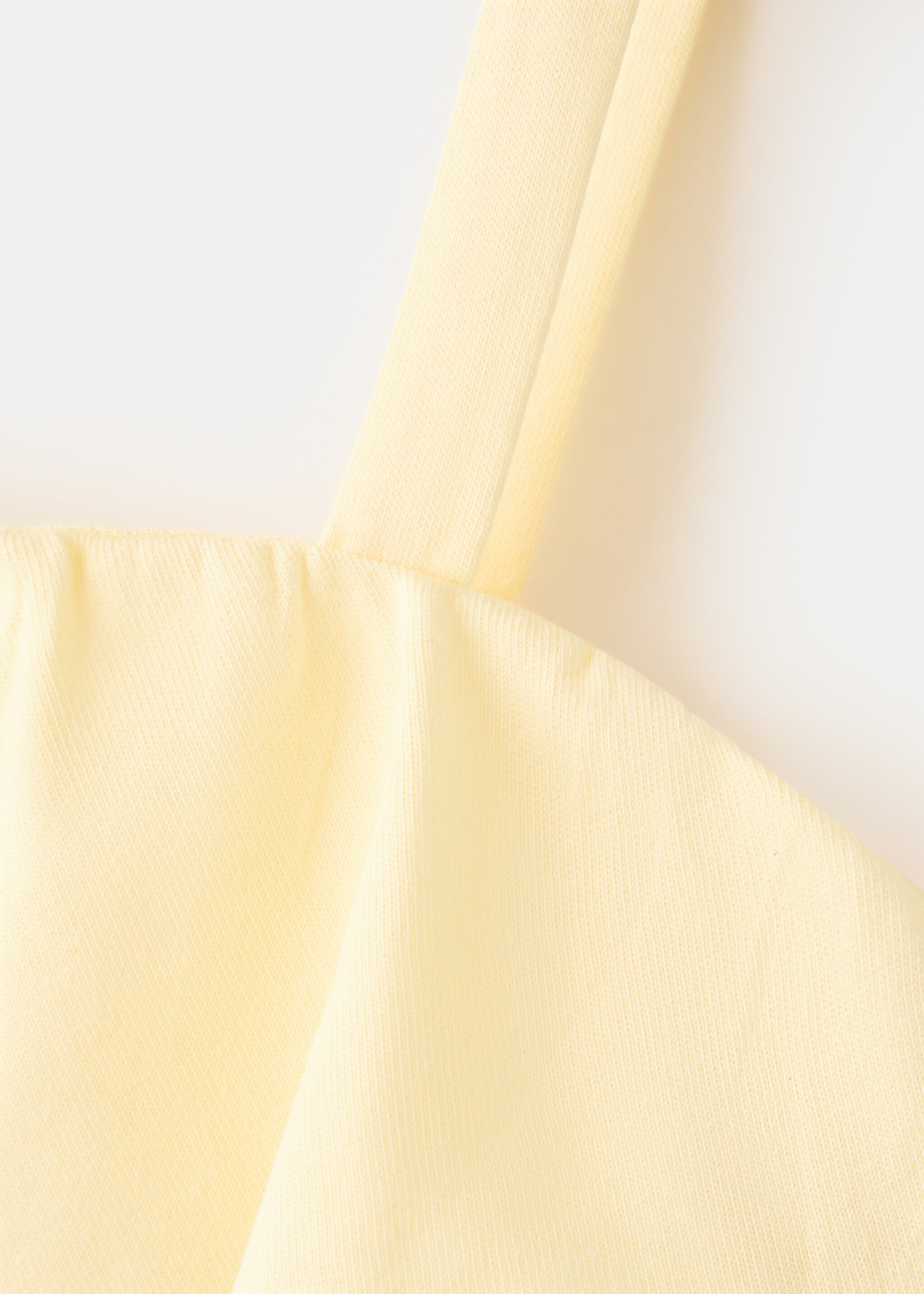 Contrast ruffle T-shirt - Details of the article 8, Pastel Yellow. Ref: 27007951-00.