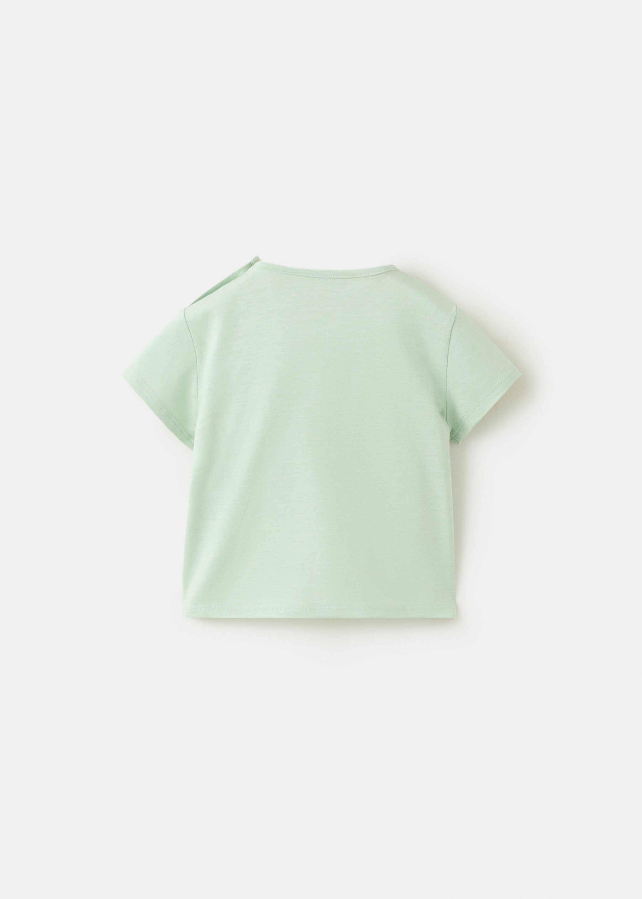 Animal print cotton T-shirt - Reverse of the article, Green. Ref: 27008270-00.