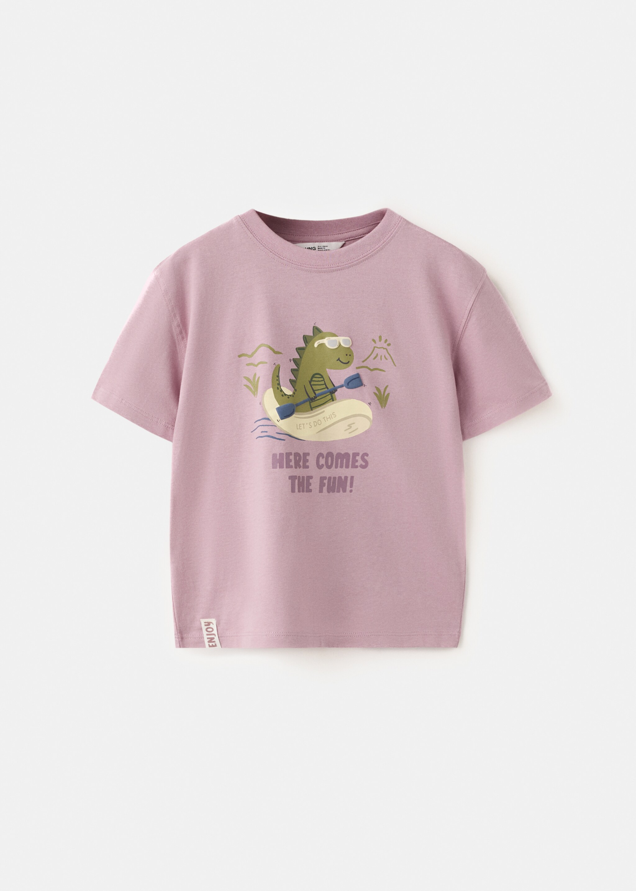 T-shirt en coton imprimé - Article sans modèle, Violet clair/pastel. Ref: 27008275-00.