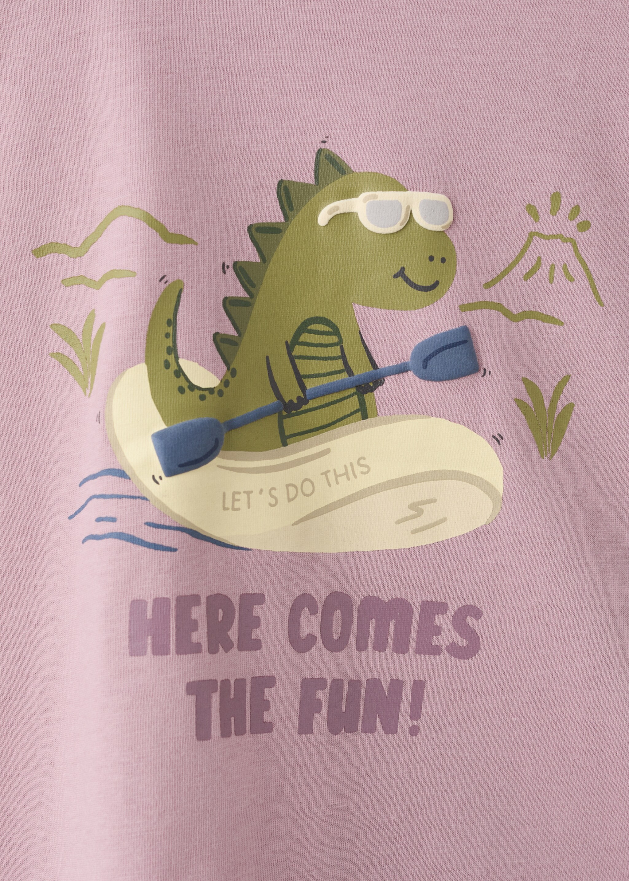 T-shirt en coton imprimé - Détail de l'article 8, Violet clair/pastel. Ref: 27008275-00.