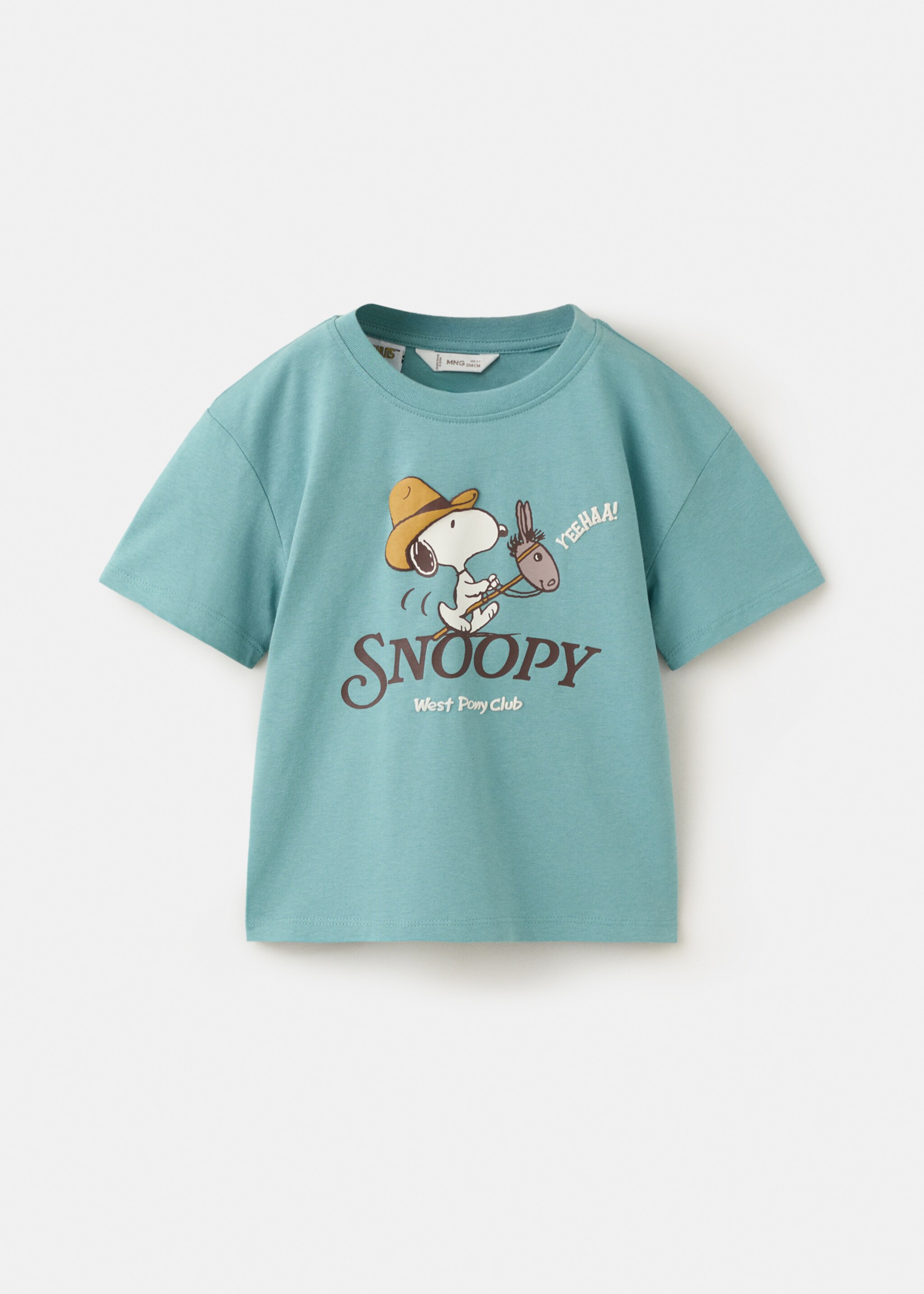 Snoopy cotton T-shirt - Article without model, Turquoise. Ref: 27008277-00.