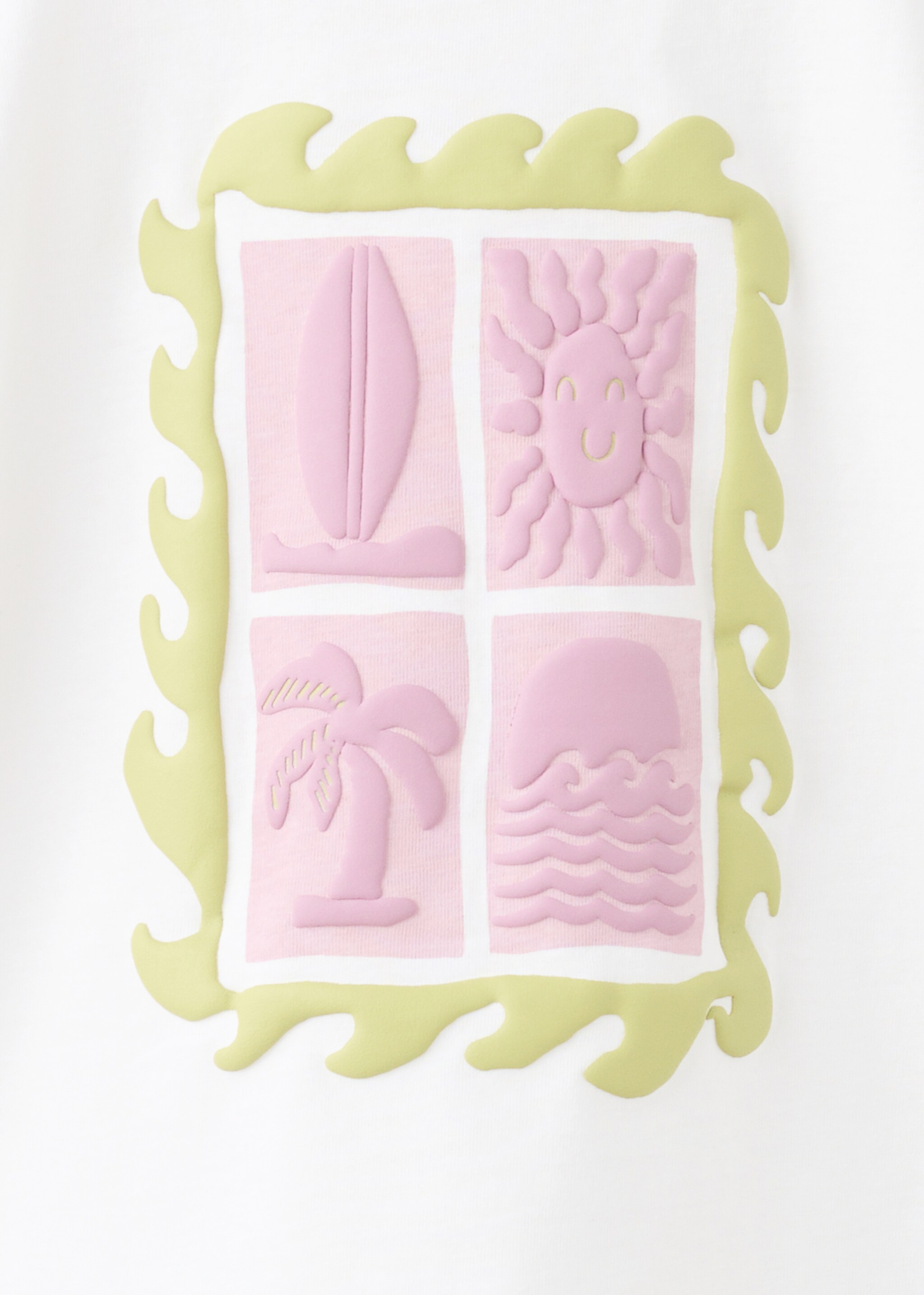 T-shirt en coton imprimé - Détail de l'article 0, Blanc. Ref: 27008279-00.