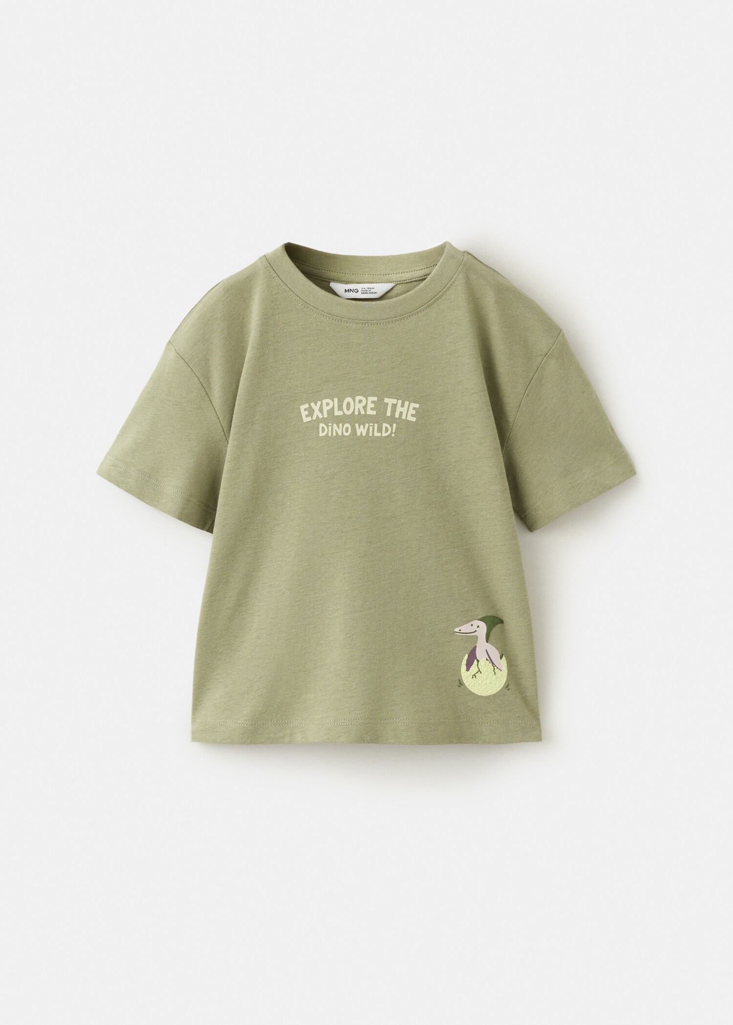 Printed cotton linen-blend T-shirt - Article without model