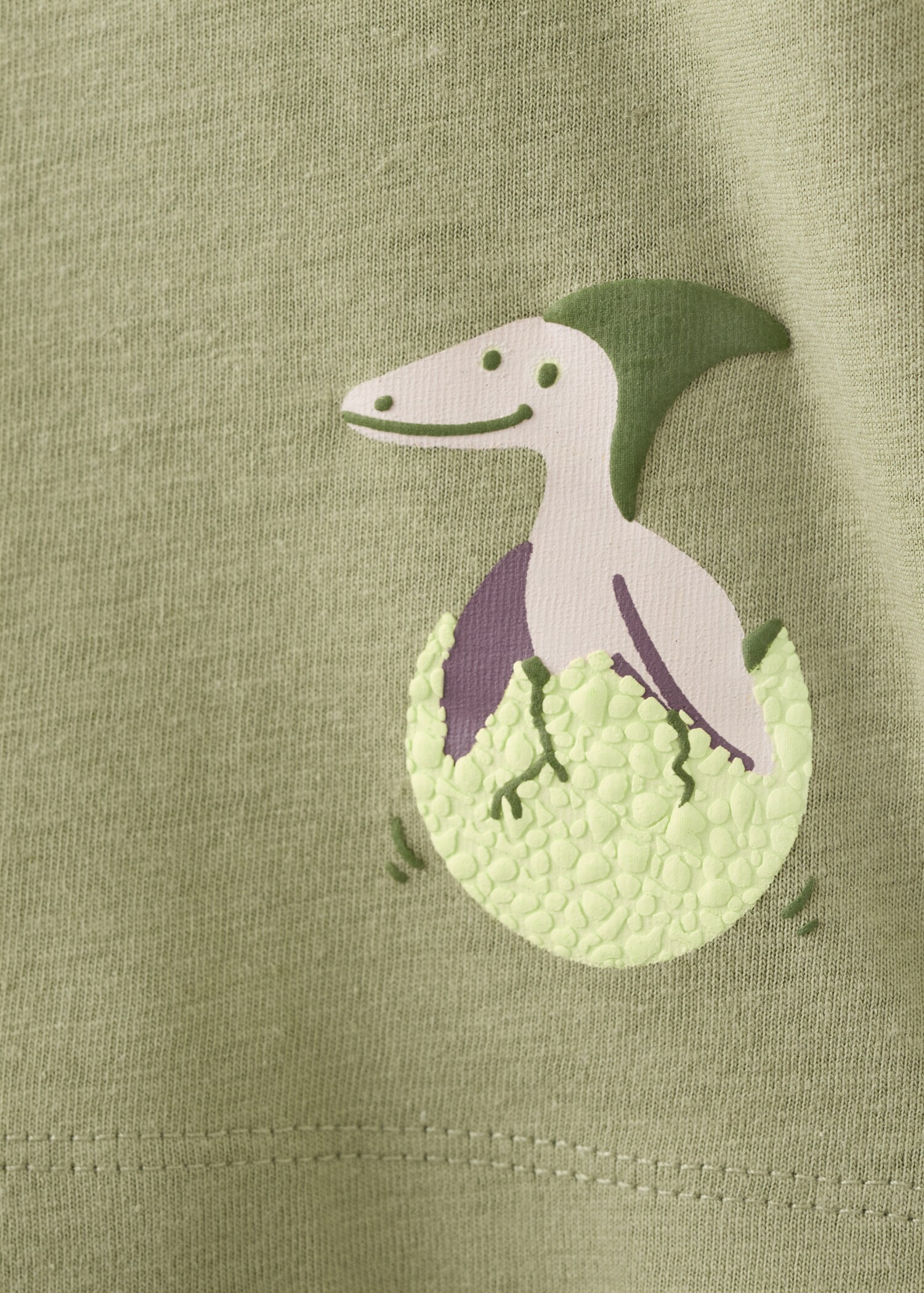 Printed cotton linen-blend T-shirt - Details of the article 8