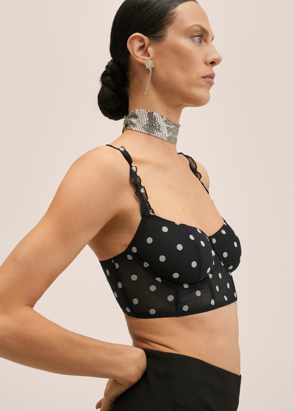 polka dot bustier