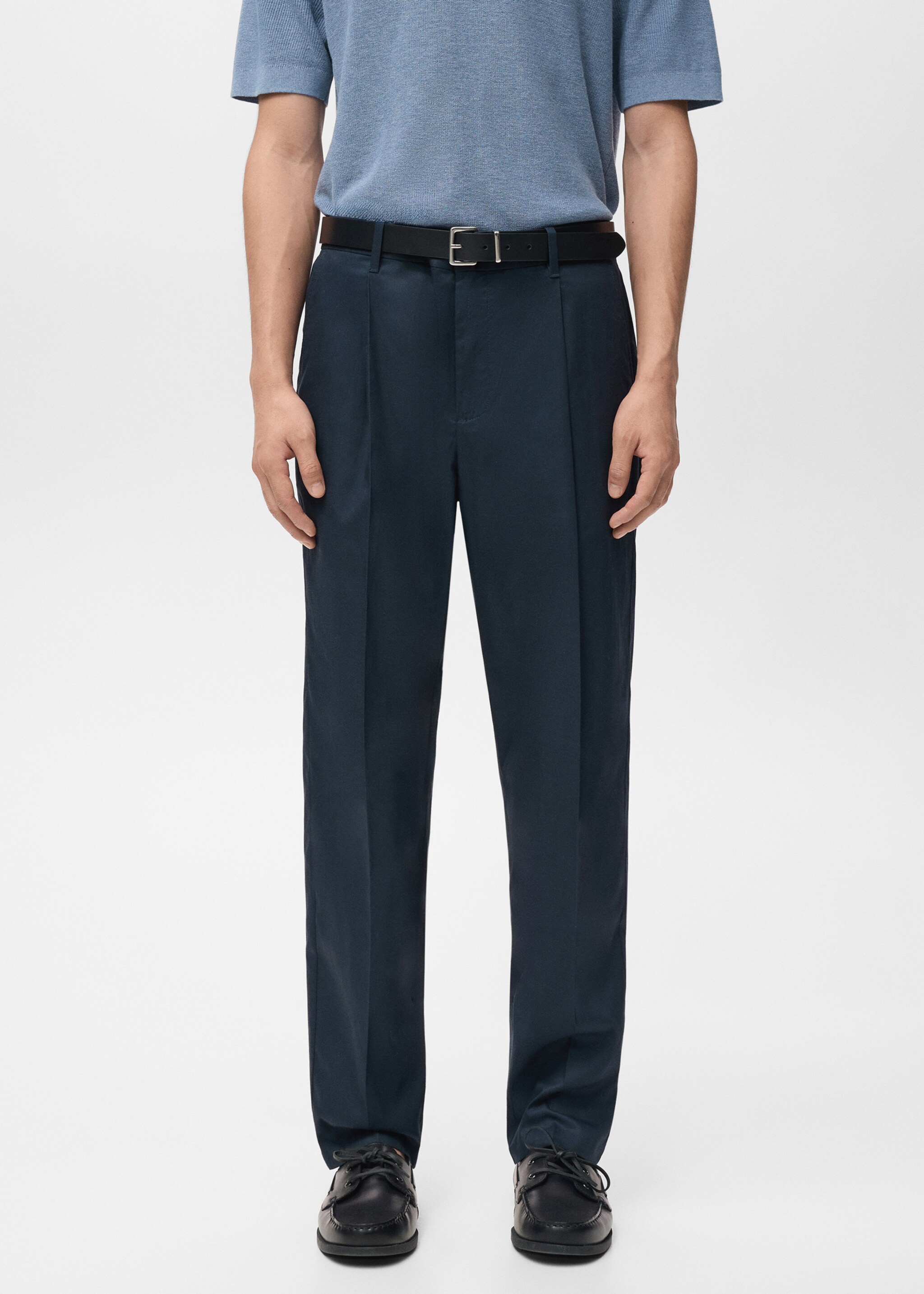 Pantalon lighter - Plan moyen, Bleu marine. Ref: 27011191-00.