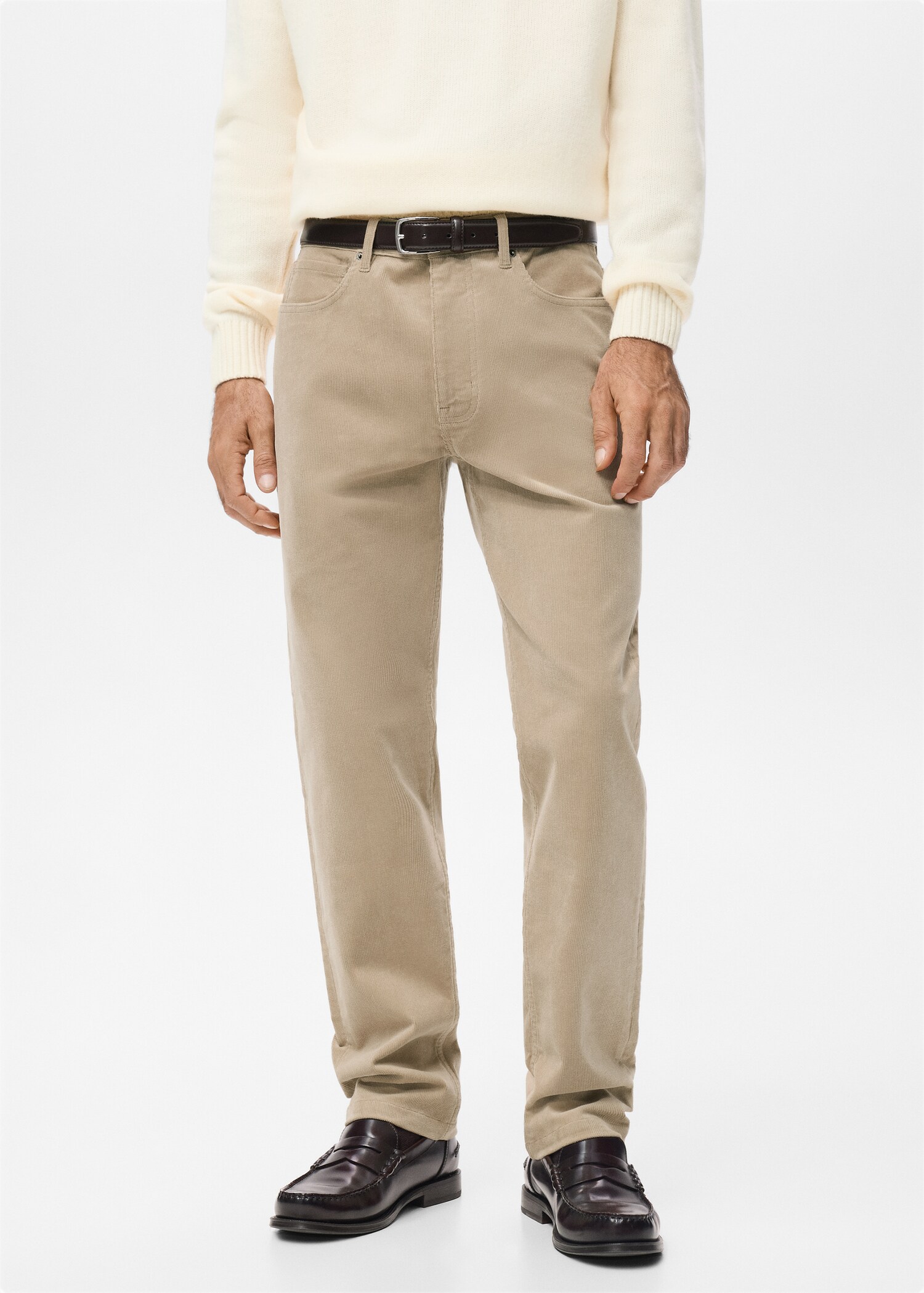 Corduroy regular-fit trousers - Medium plane