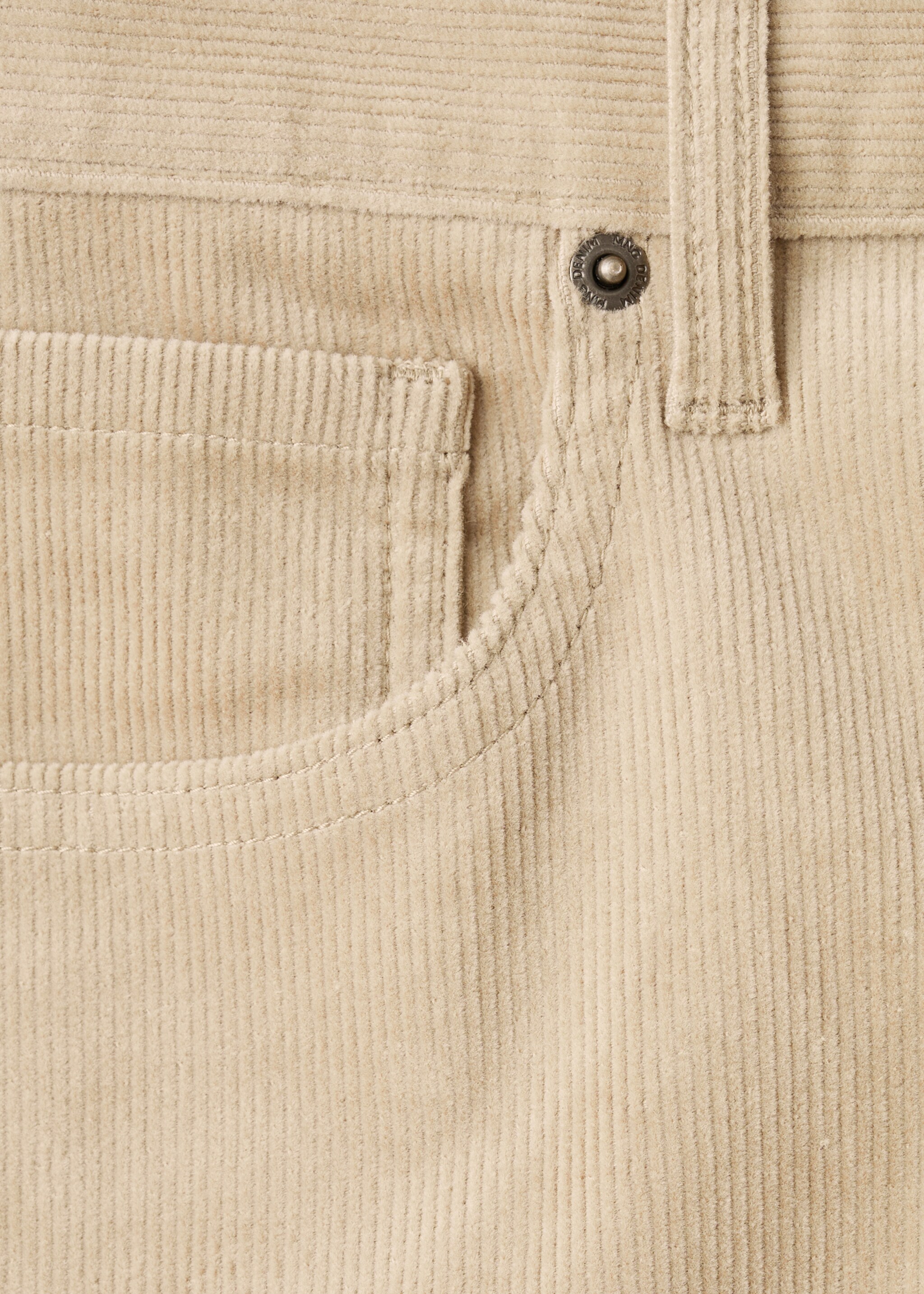 Corduroy regular-fit trousers - Details of the article 0, Sand. Ref: 27011192-00.