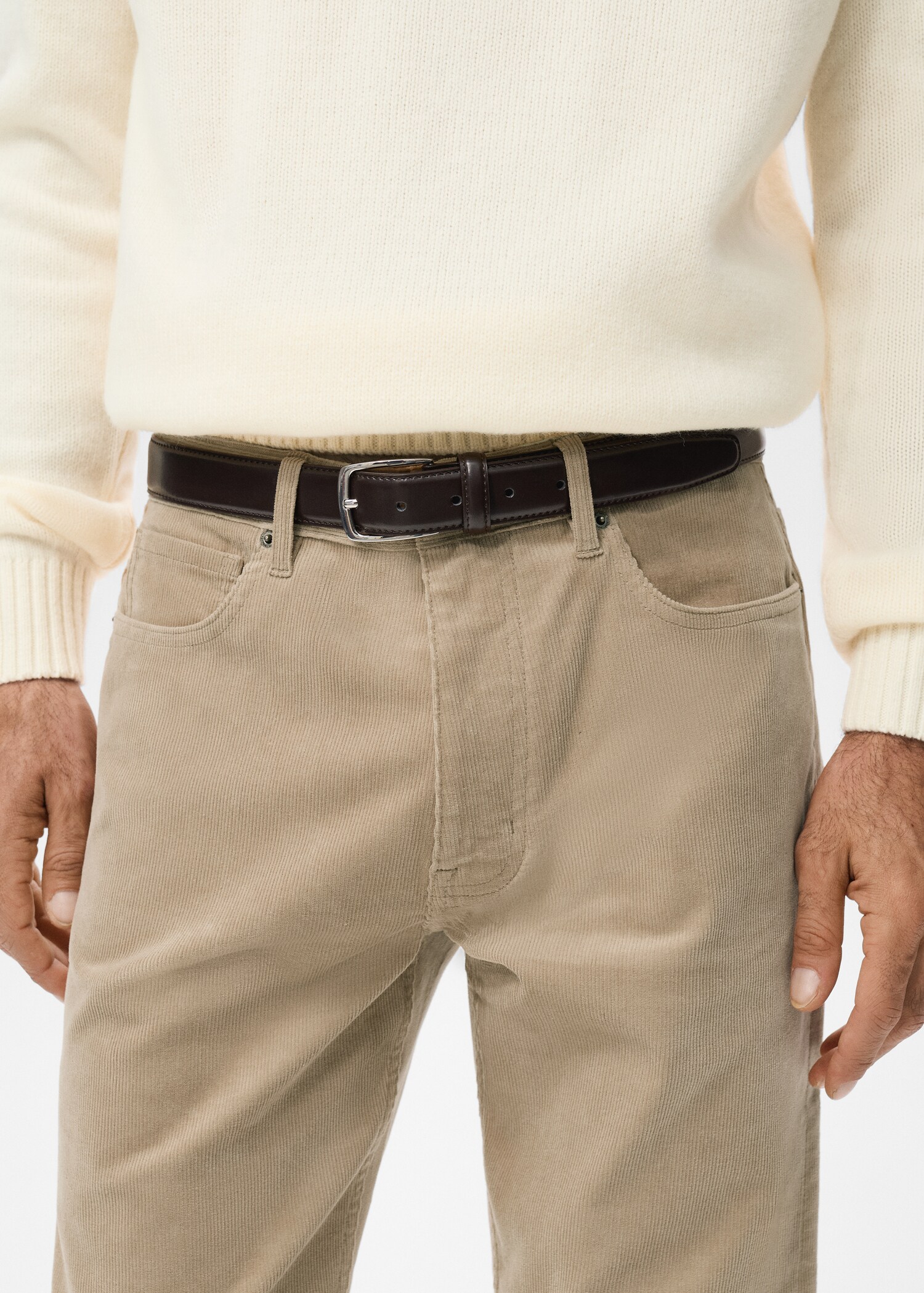 Corduroy regular-fit trousers - Details of the article 1