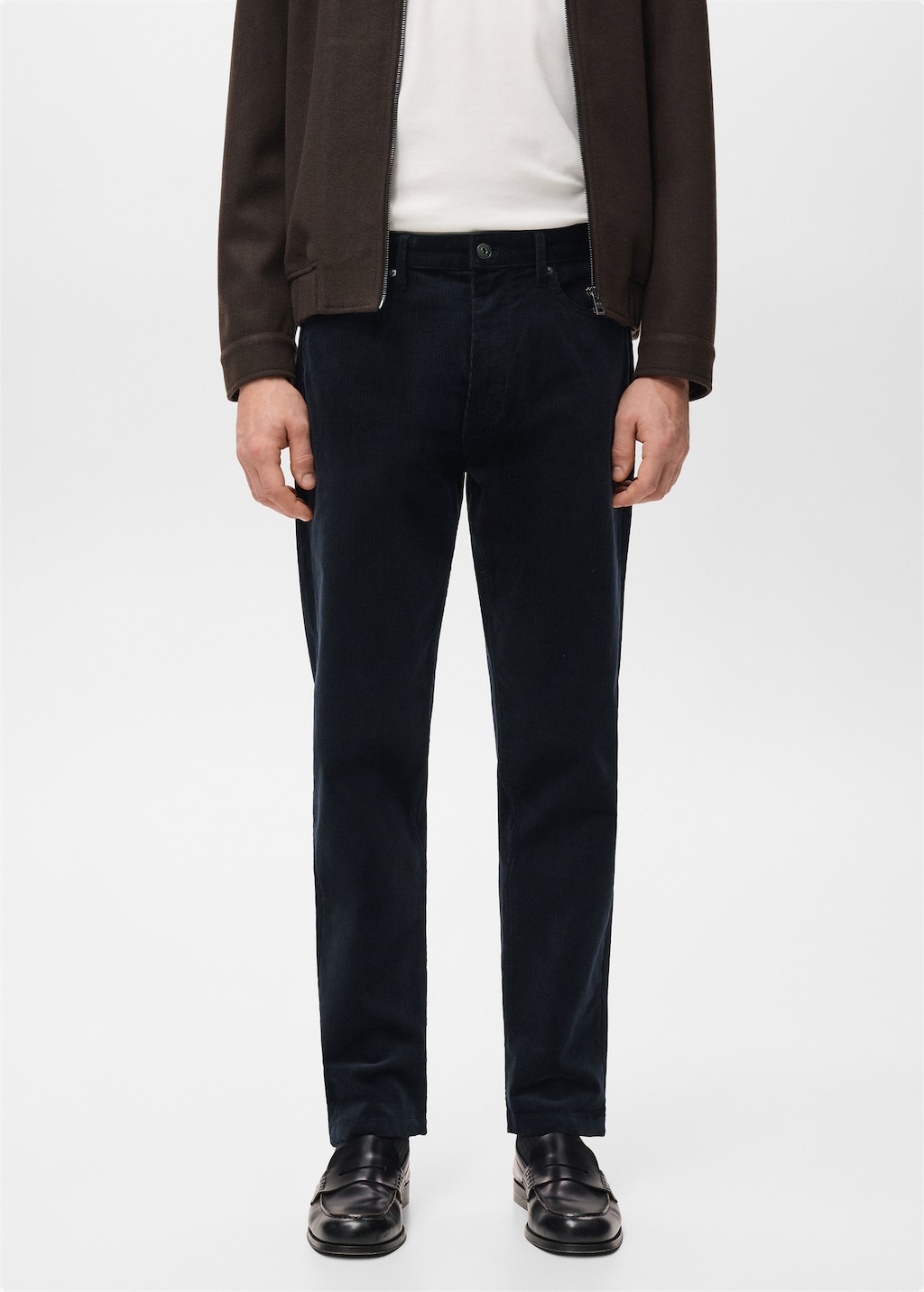 Corduroy regular-fit pants
