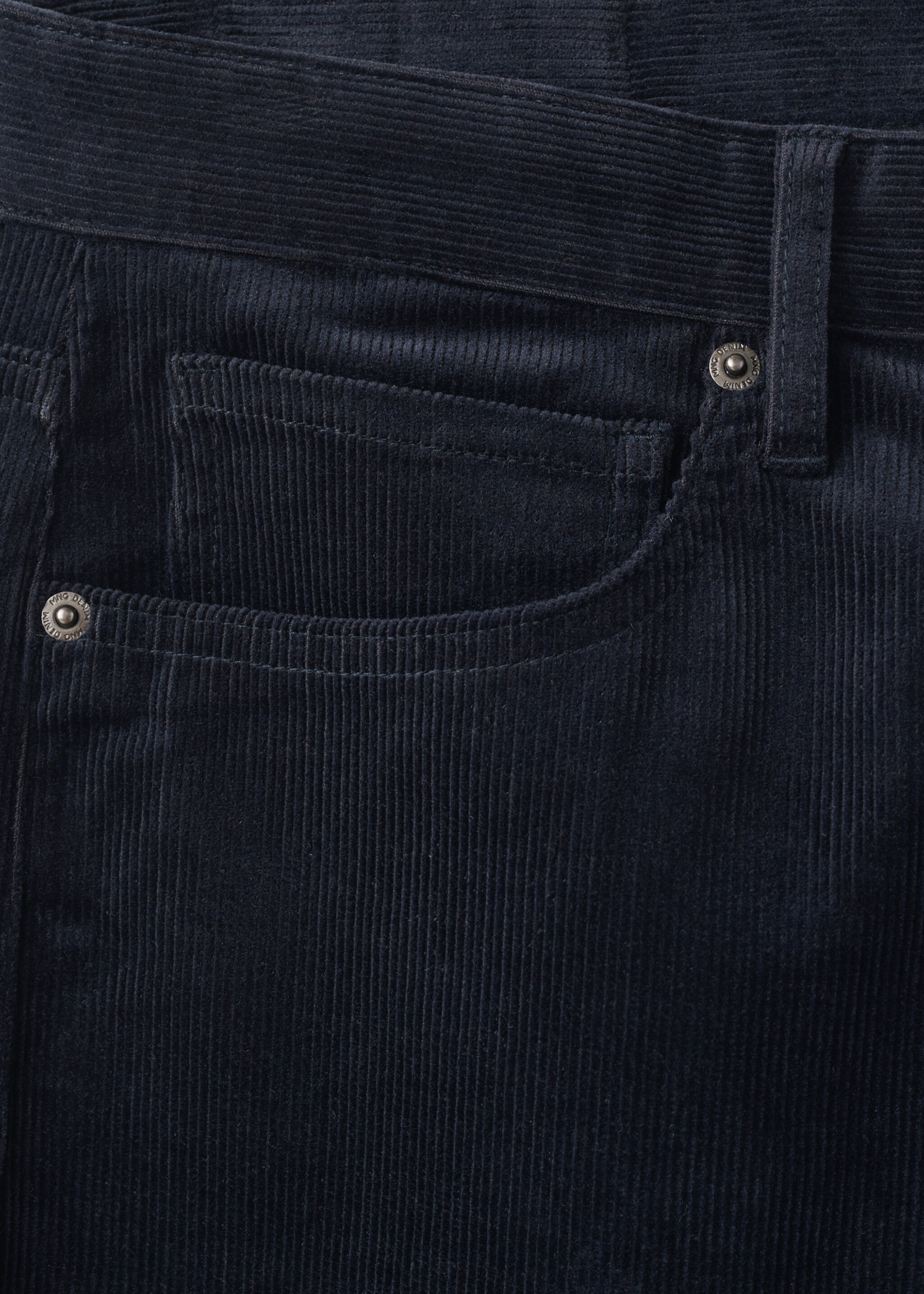 Corduroy regular-fit trousers - Details of the article 0, Night Blue. Ref: 27011192-00.