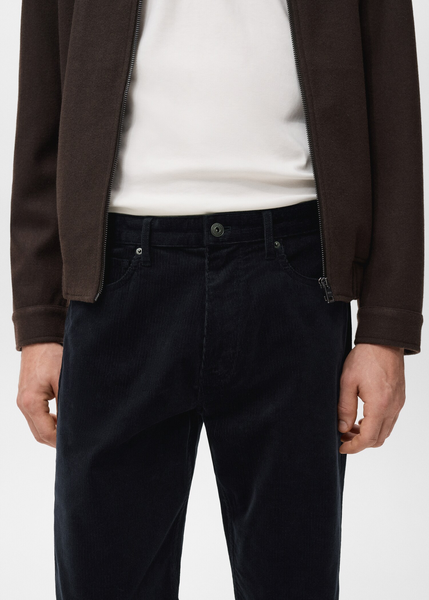 Corduroy regular-fit trousers - Details of the article 1