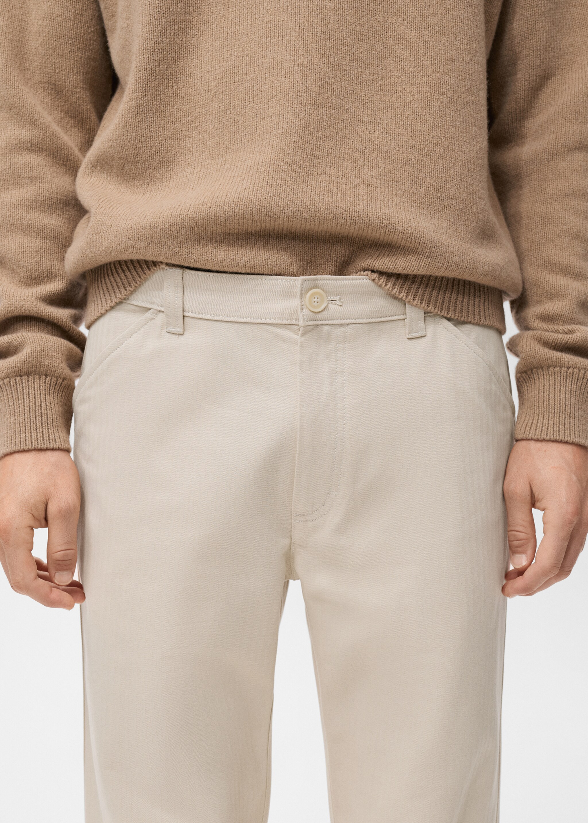 Trousers oren - Details of the article 1, Sand. Ref: 27011197-00.