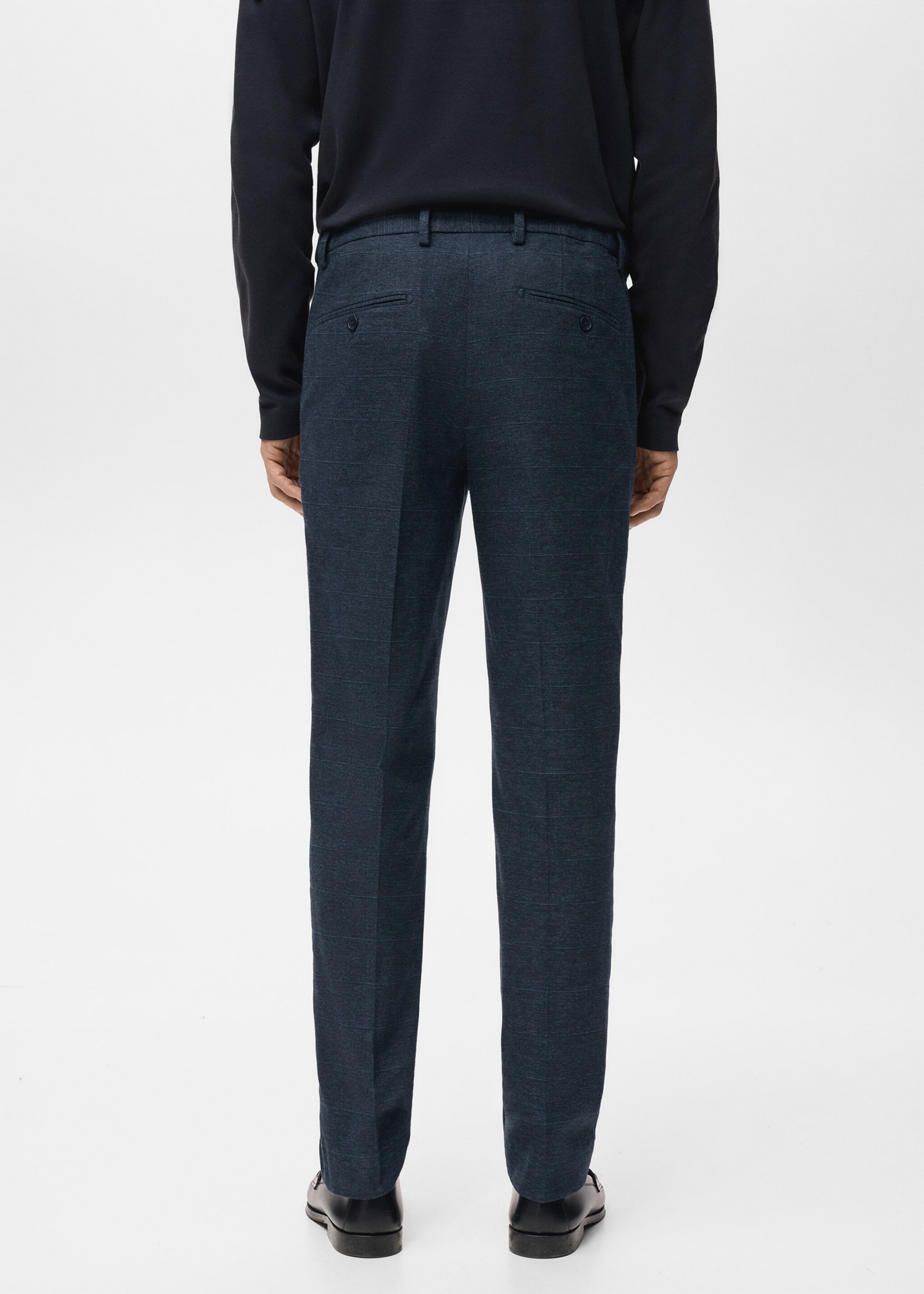 Pantalón franela slim fit - Reverso del artículo, Azul marino. Ref: 27011199-00.