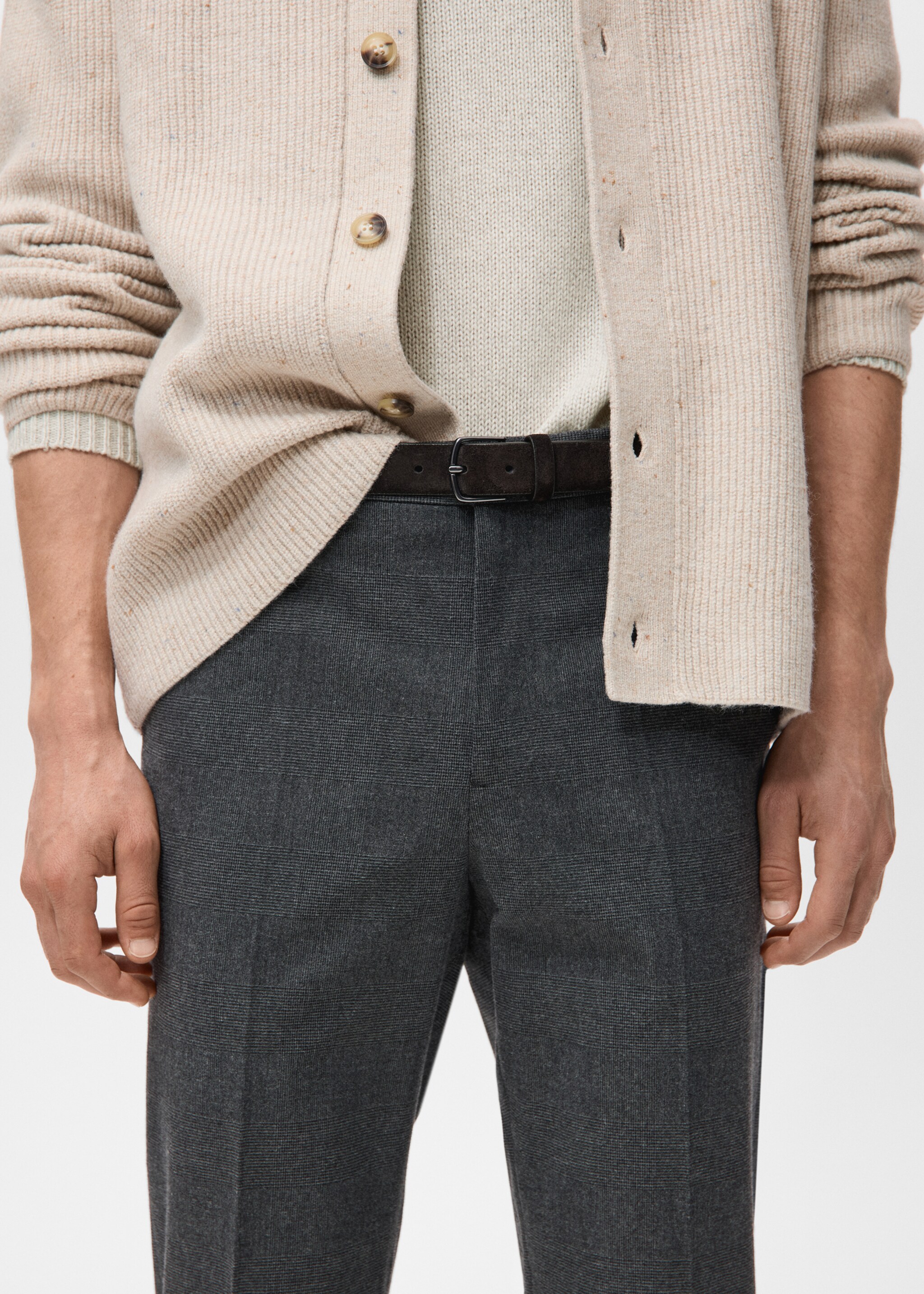 Pantalón franela slim fit - Detalle del artículo 1, Gris medio vigoré. Ref: 27011202-00.