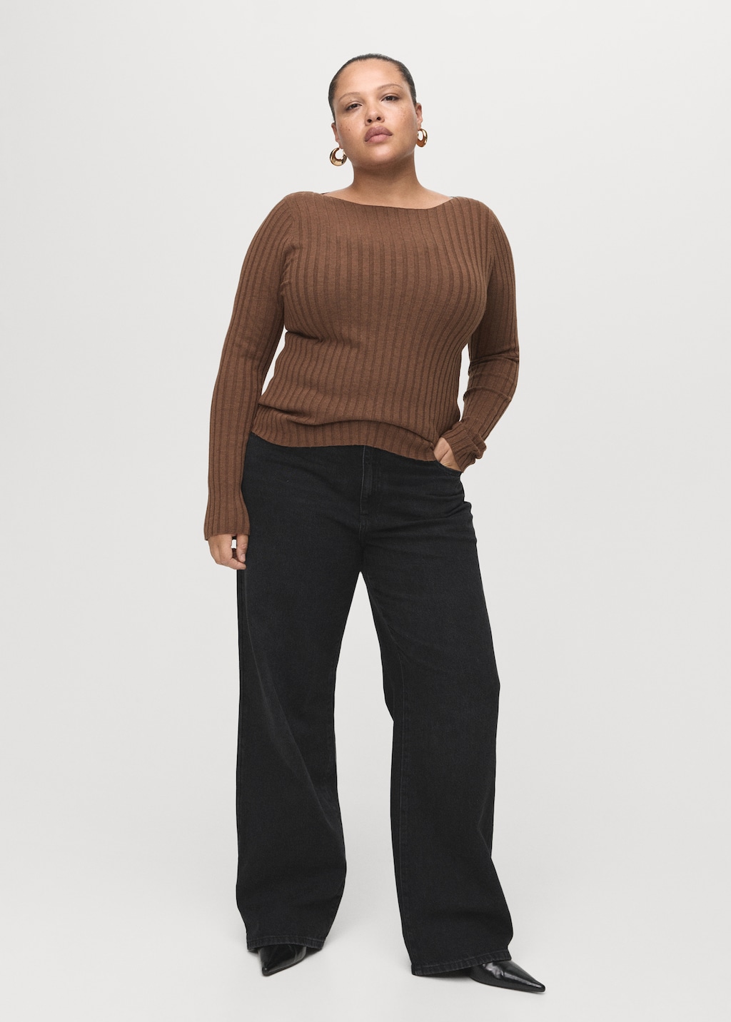 Mango Danila high-waisted wide leg jeans