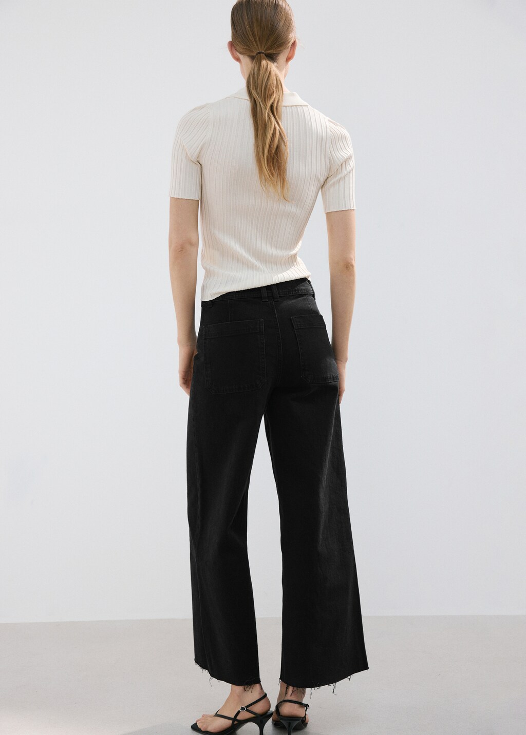 Mango Catherin culotte high-rise jeans