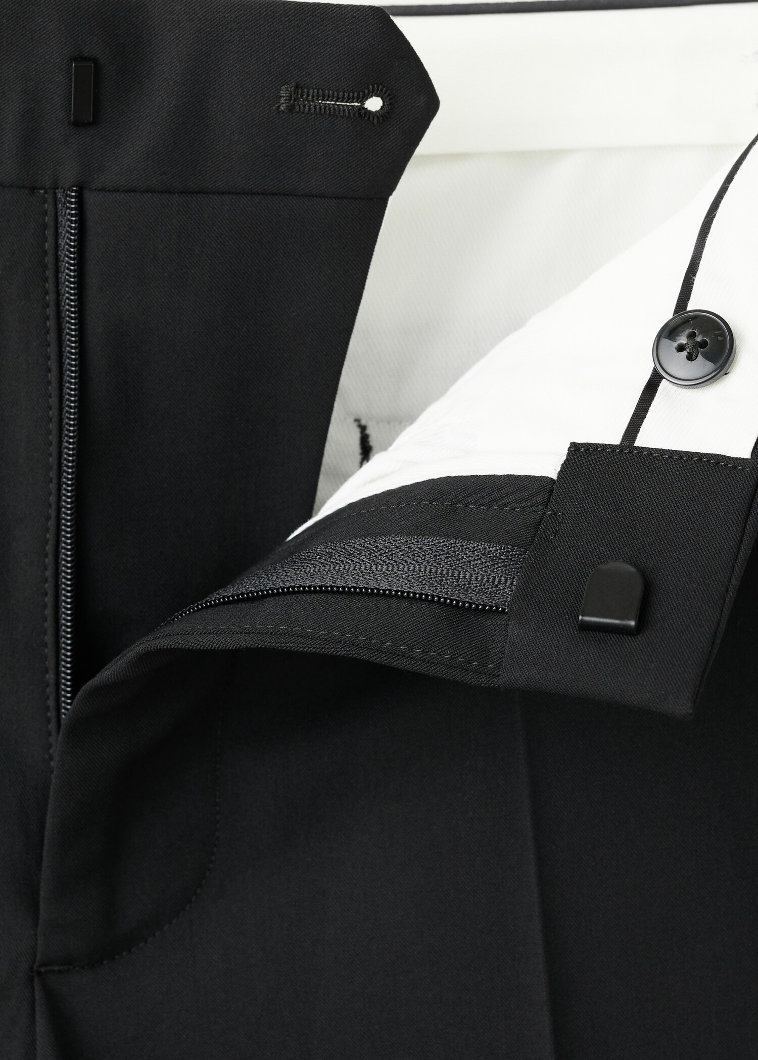 Stretch fabric super slim-fit suit trousers - Details of the article 0