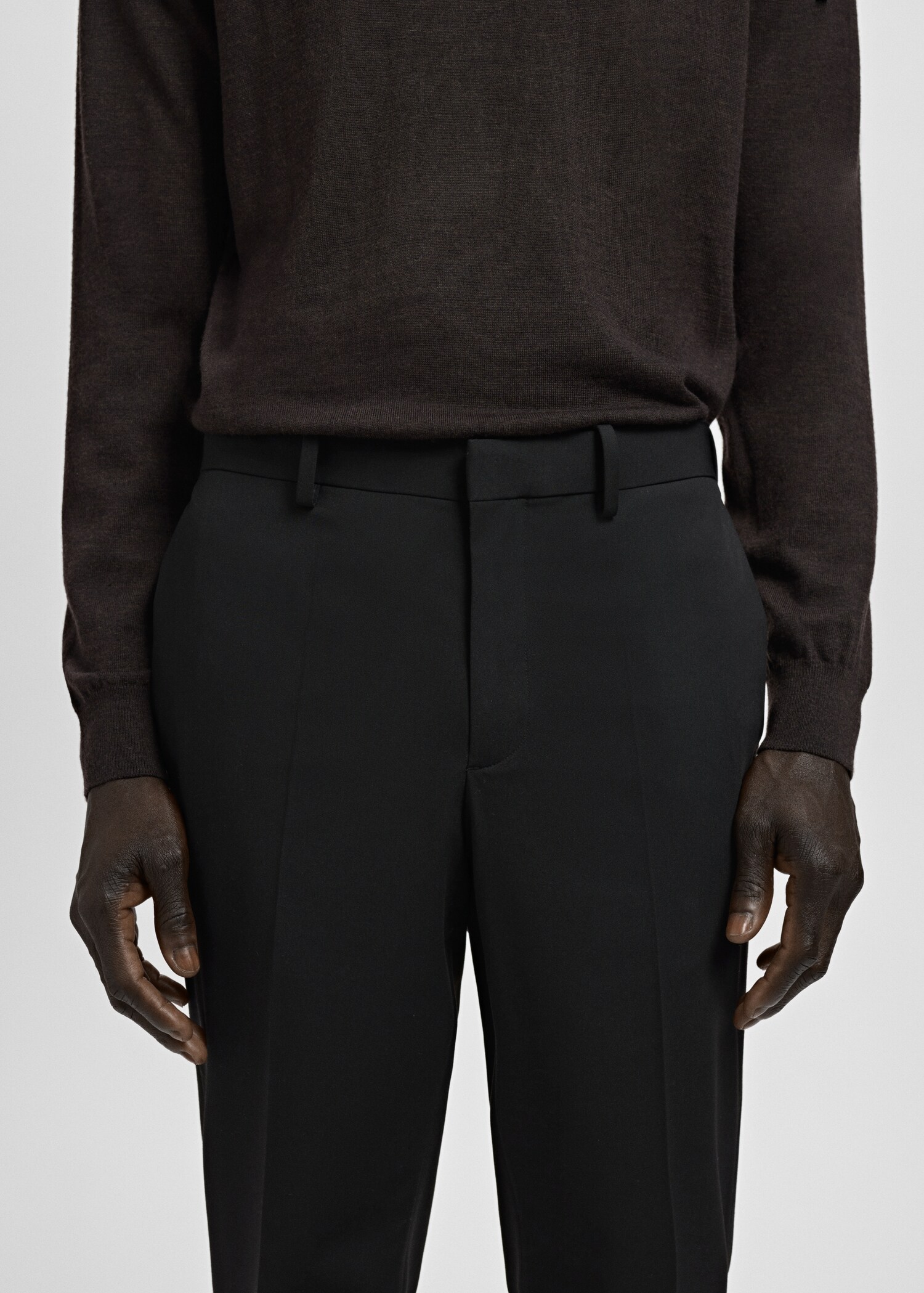 Stretch fabric super slim-fit suit trousers - Details of the article 1