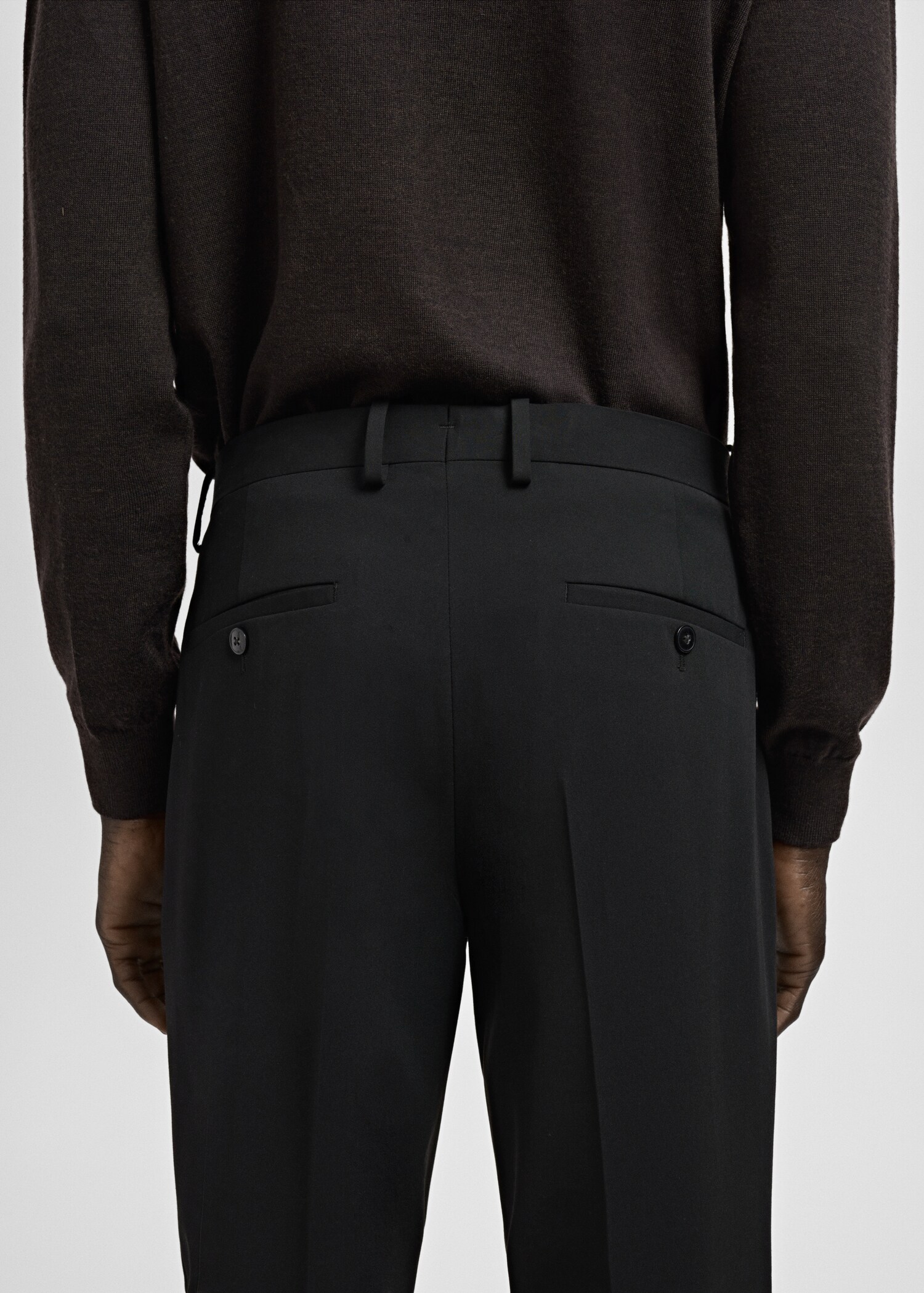 Stretch fabric super slim-fit suit trousers - Details of the article 6