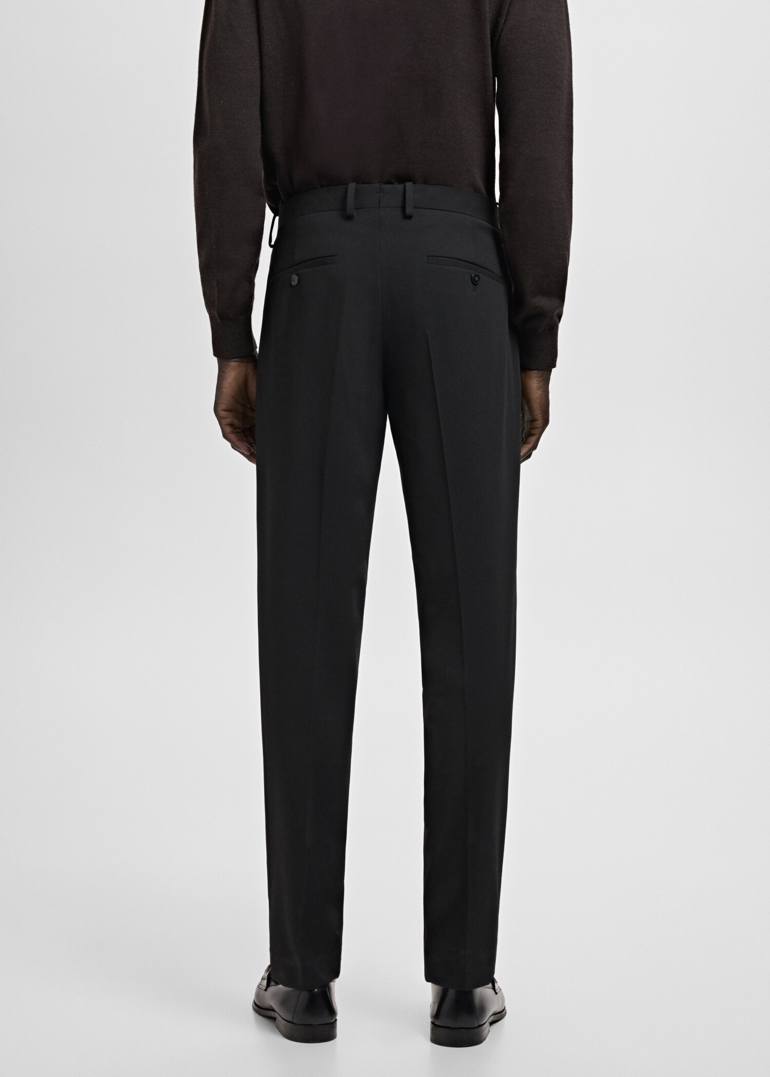 Stretch fabric super slim-fit suit trousers - Reverse of the article