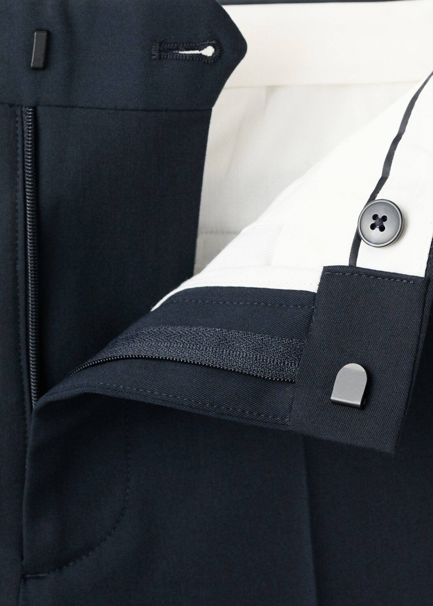 Stretch fabric super slim-fit suit trousers - Details of the article 0
