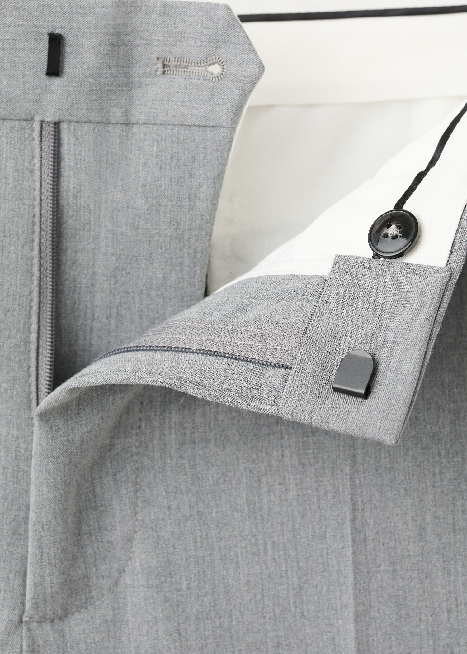 Stretch fabric super slim-fit suit trousers - Details of the article 0