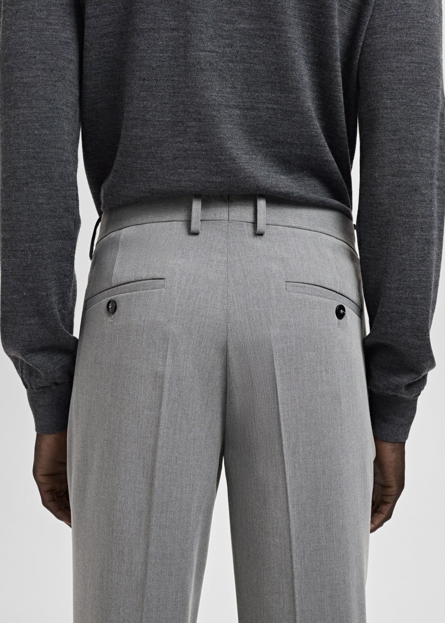 Stretch fabric super slim-fit suit trousers - Details of the article 6