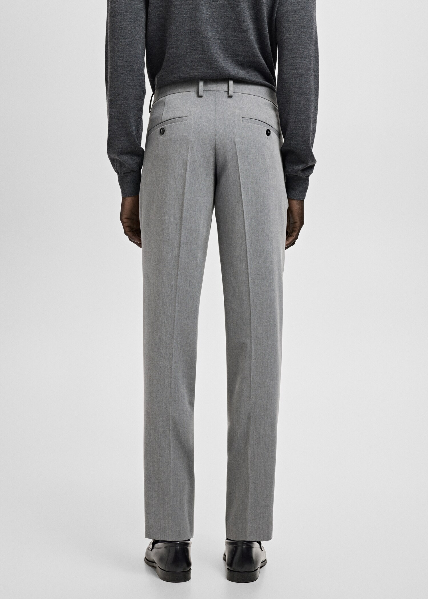 Stretch fabric super slim-fit suit trousers - Reverse of the article