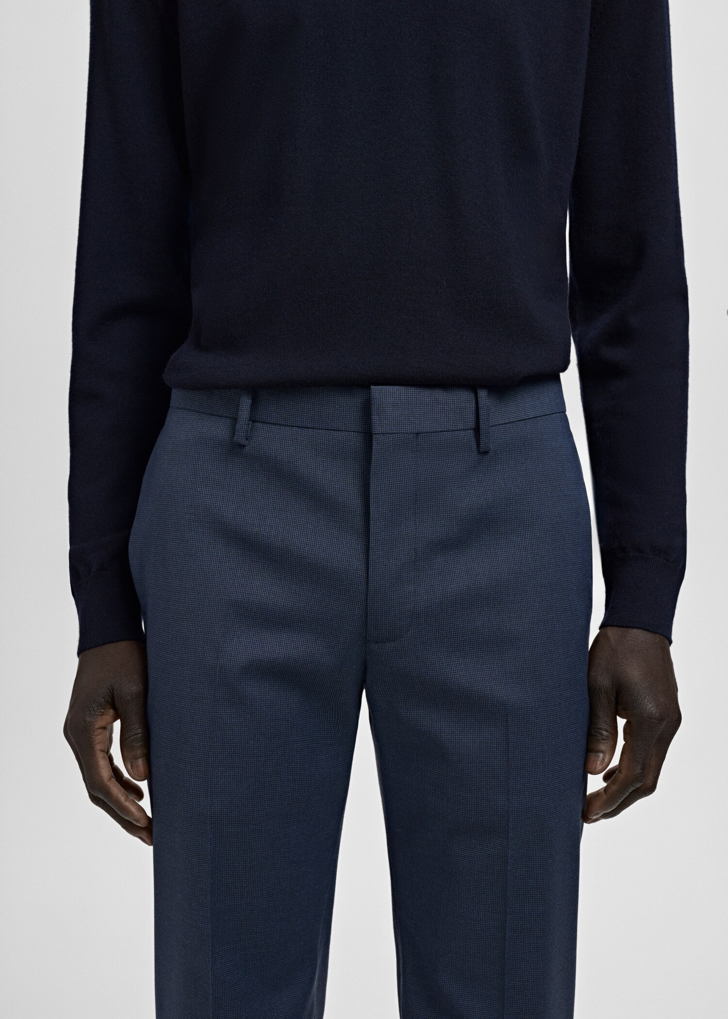 Stretch fabric super slim-fit suit trousers - Details of the article 1