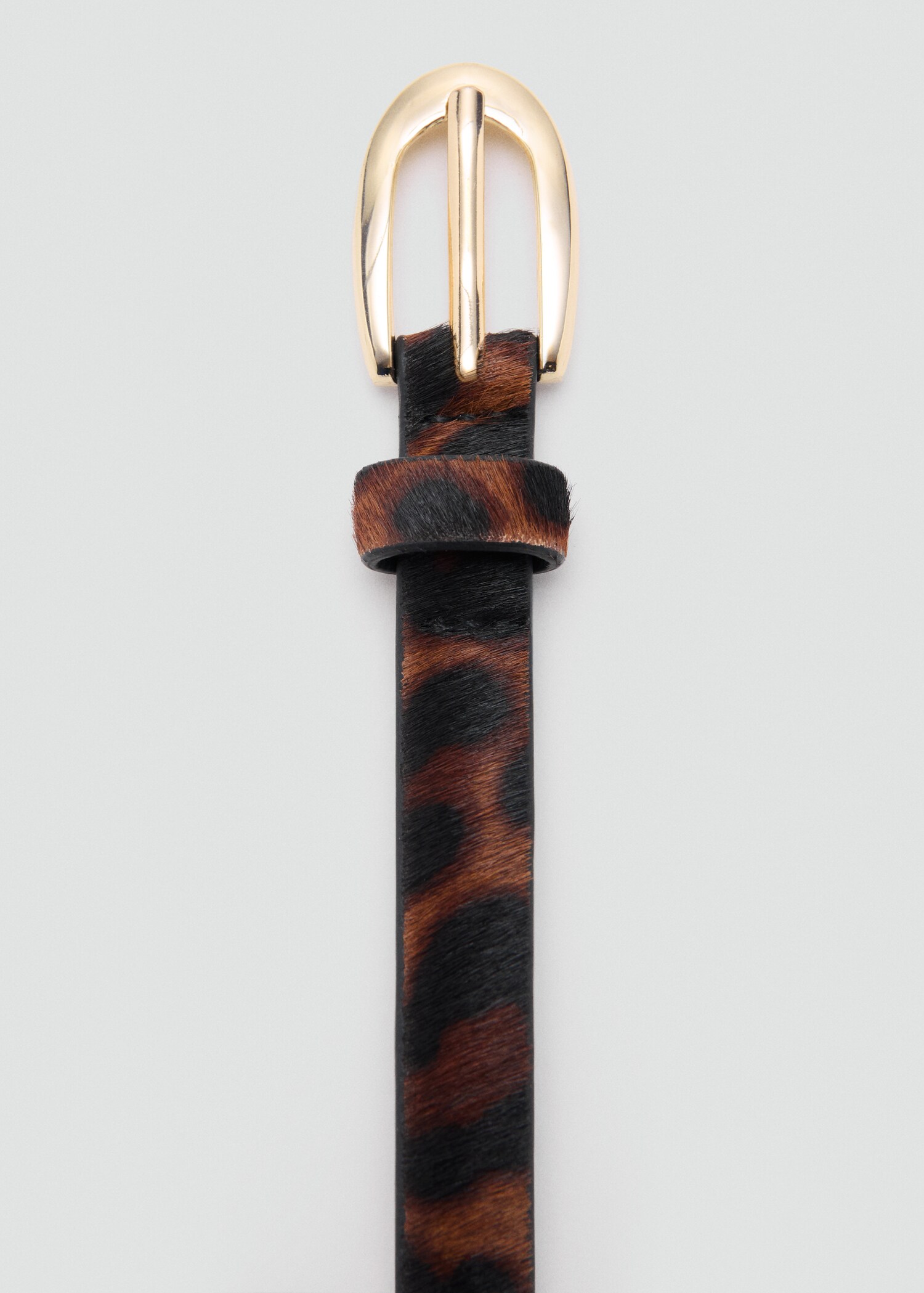 Ceinture cuir imitation fourrure léopard - Détail de l'article 1