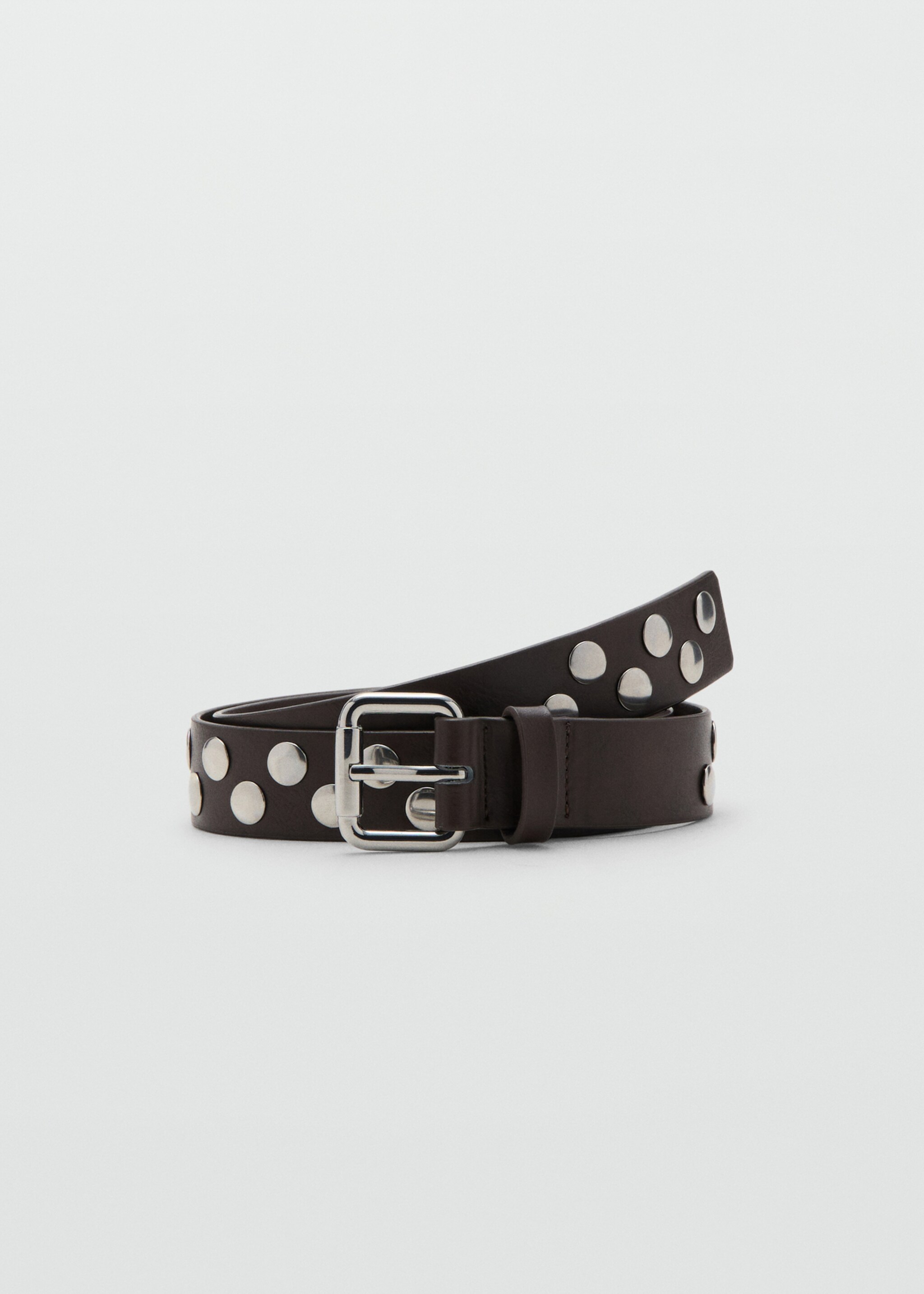 Studded belt - Article without model, Chocolate. Ref: 27011213-00.