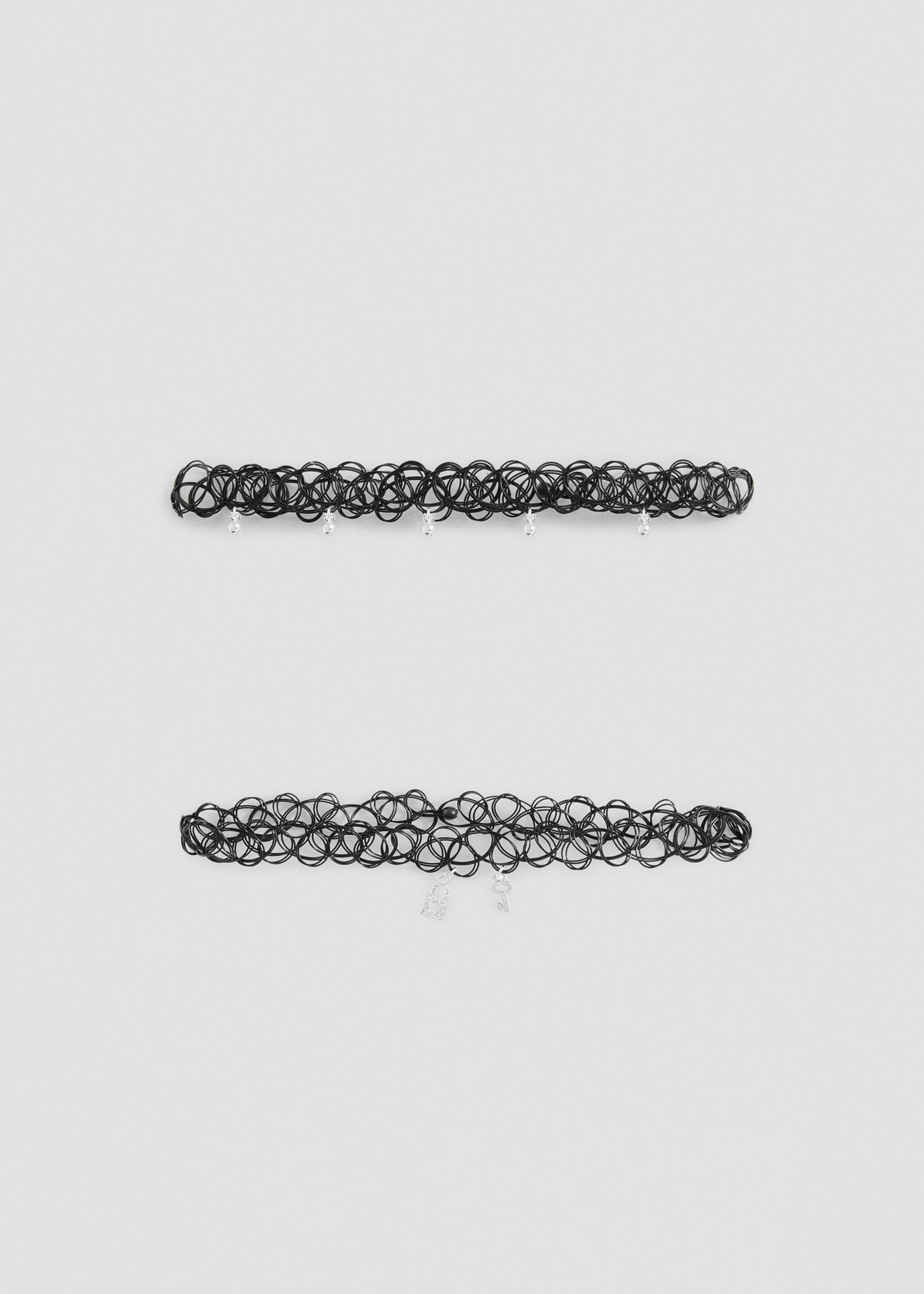 2 chokers pack - Article without model, Black. Ref: 27011215-00.