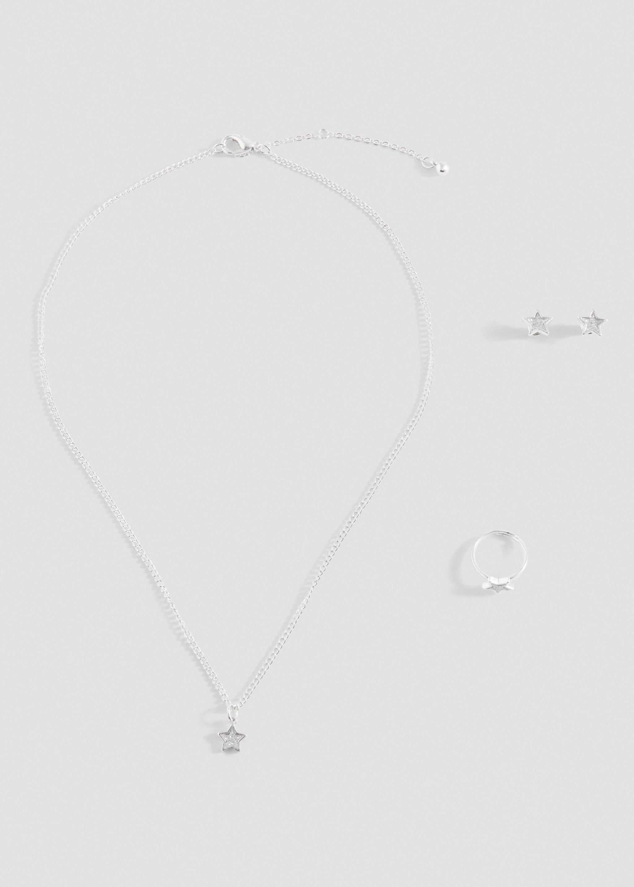 Pack of choker, earrings and ring - Article without model, Silver. Ref: 27011218-00.