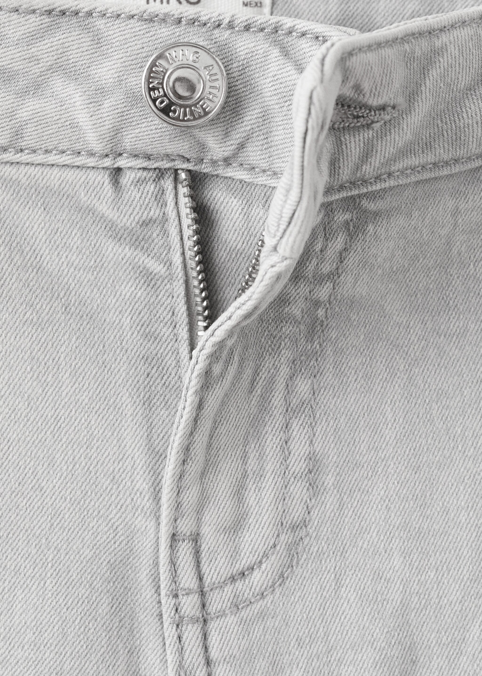 Flared cropped jeans with studs - Details of the article 8, Light Grey Denim. Ref: 27011223-00.