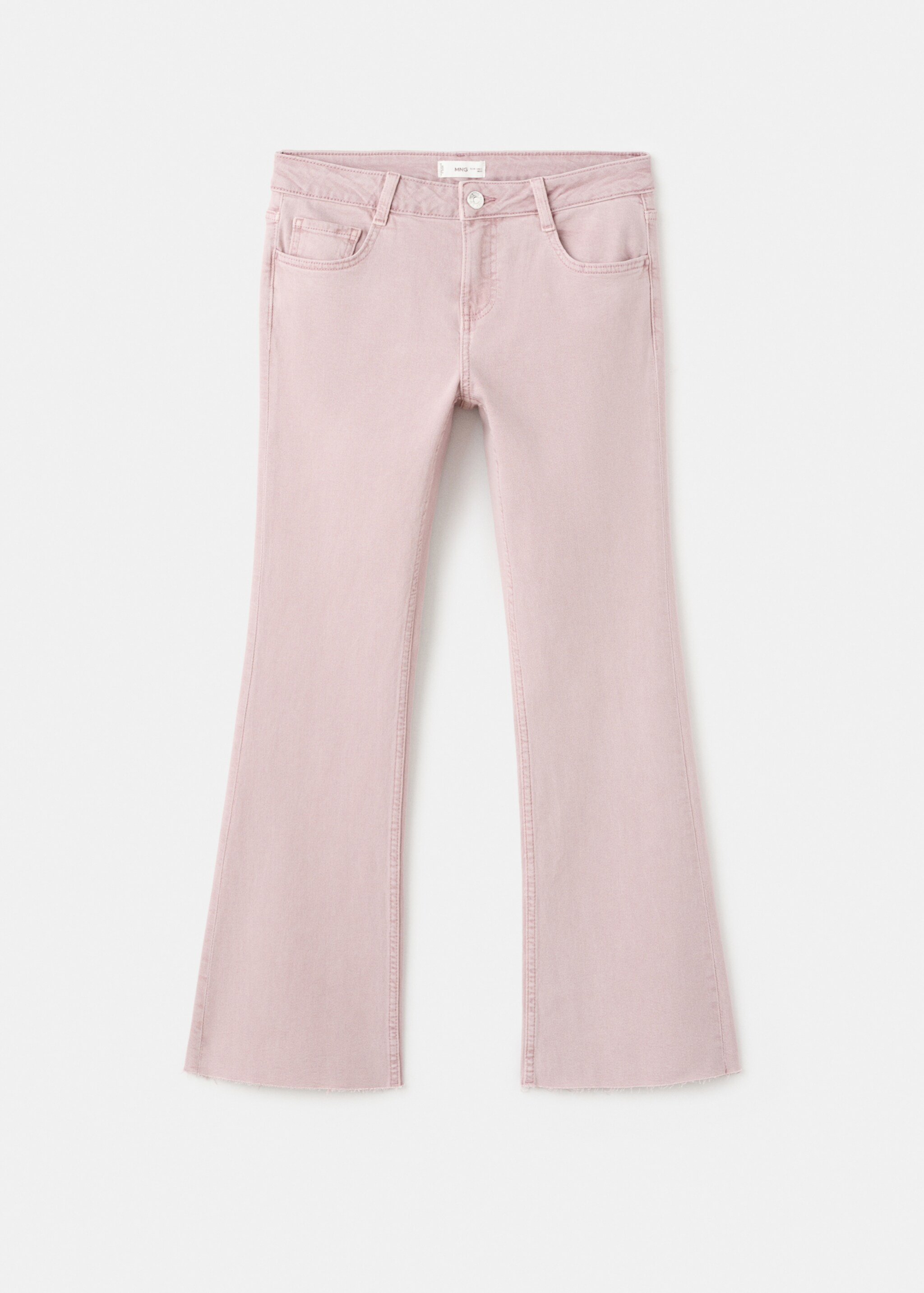 Kratší džíny flare - Zboží bez modelu, Bleděrůžová. Ref: 27011226-00.