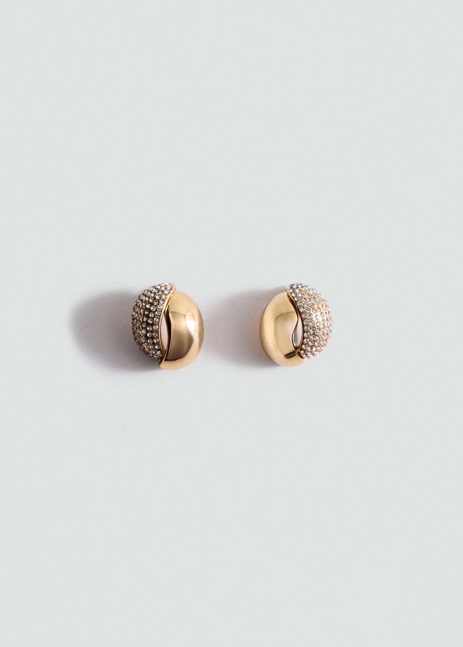 Boucles d'oreilles ovales en cristaux combinés - Article sans modèle