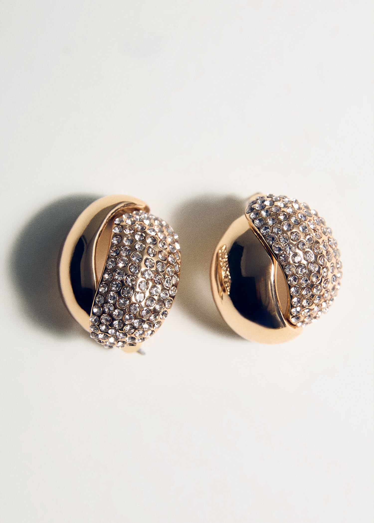 Boucles d'oreilles ovales en cristaux combinés - Détail de l'article 5
