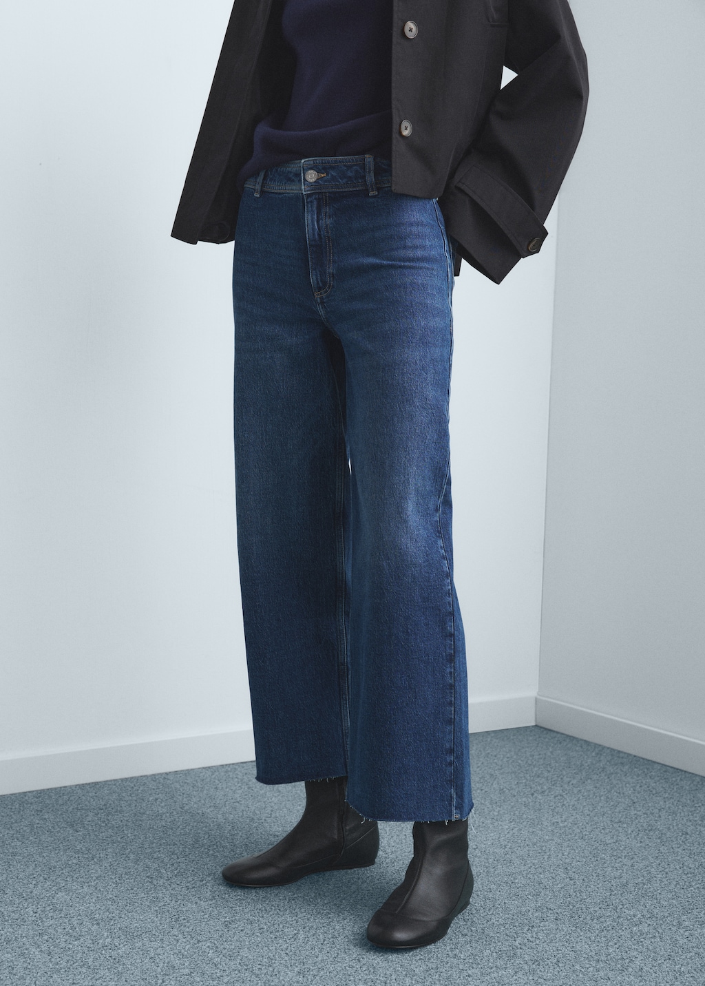 Mango Catherin culotte high-rise jeans